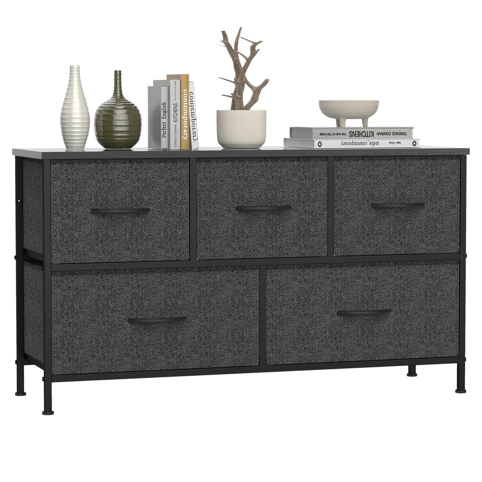 Sweetcrispy Storage Cabinet with Metal Frame for Bedroom Dresser – Rudy Furniture