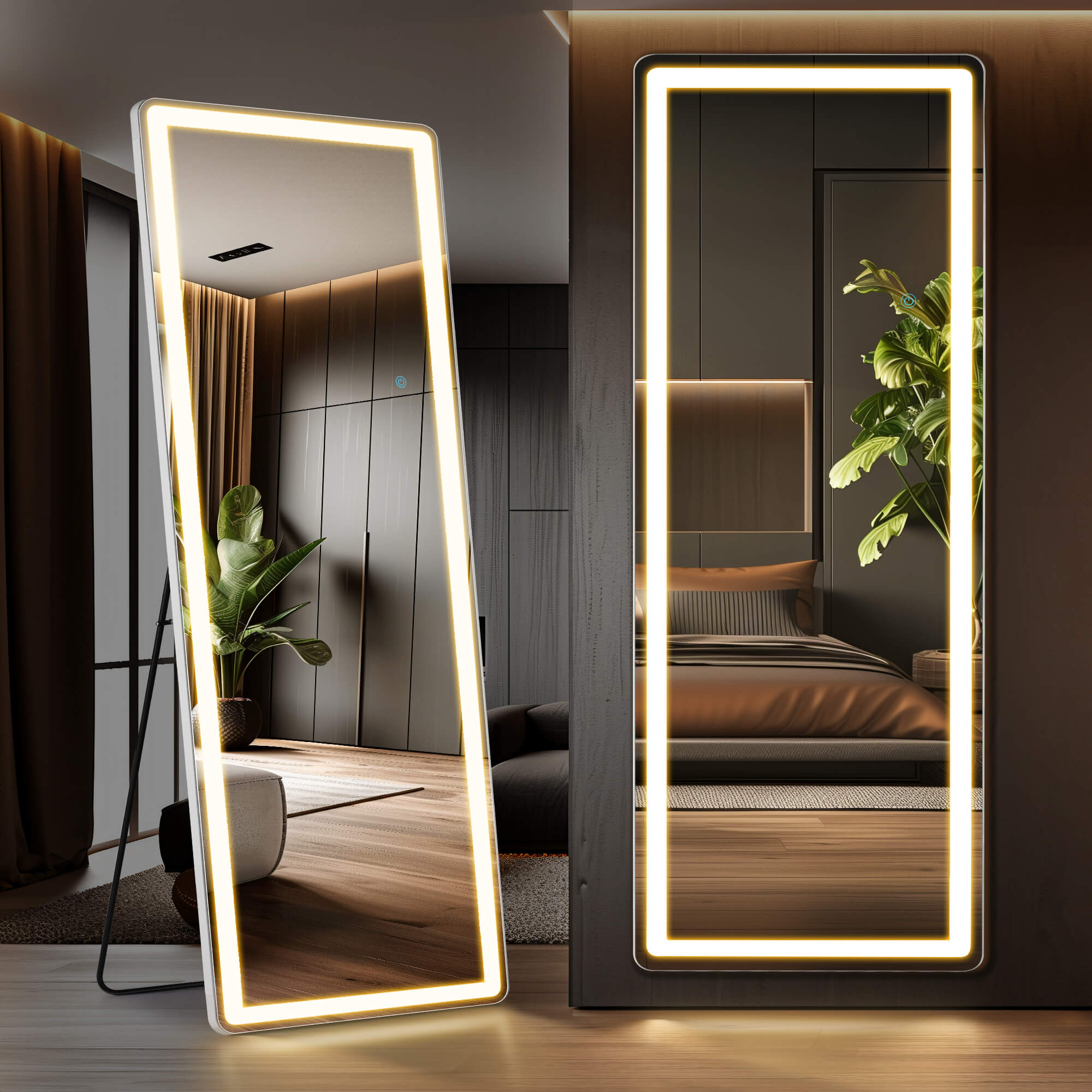 3-Color LED Illuminated Mirror for Indoors