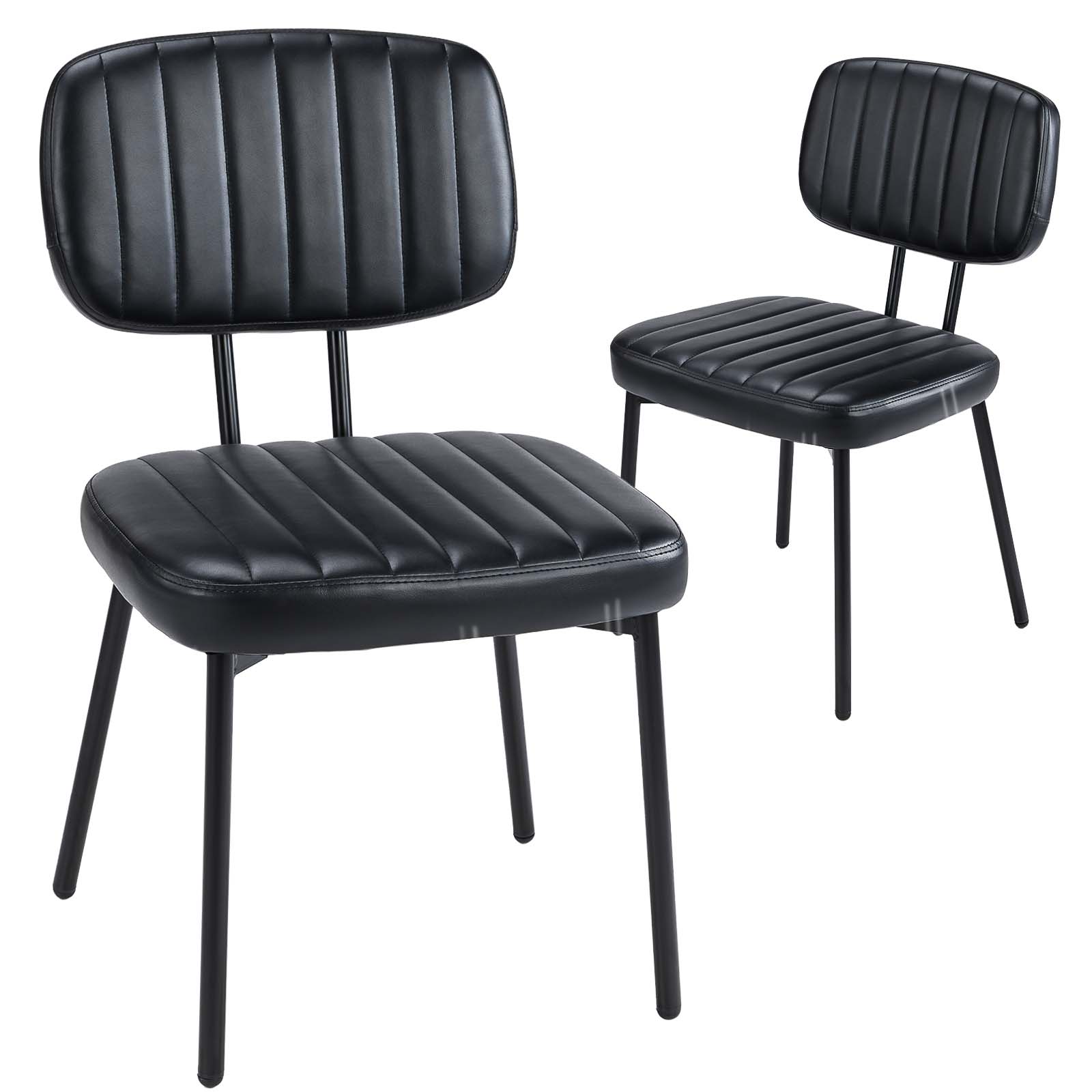 Dining Chair 2 Piece Faux Leather Cushion Set for Dining Room