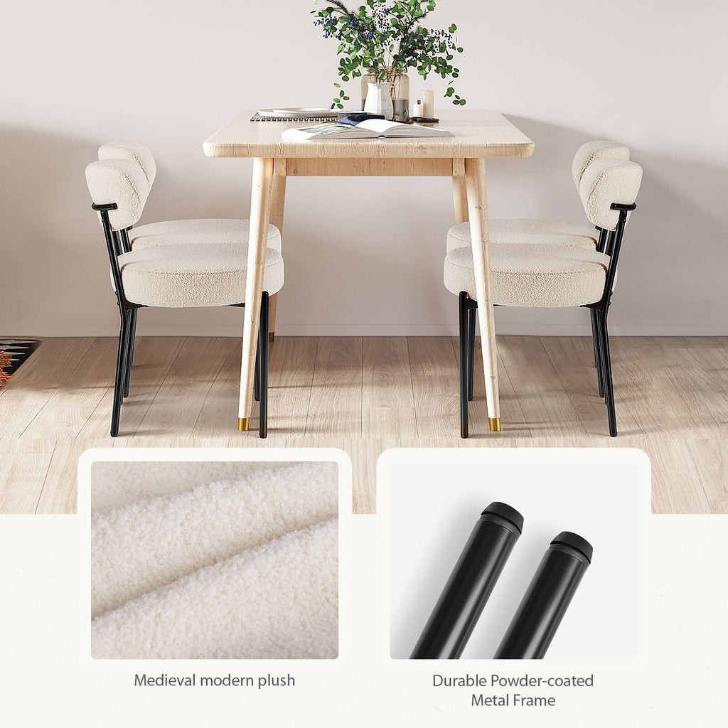 Dining Chair Set of 4 Soft Cushions for Dining Room