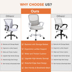 Office Chair with Lumbar Support and Armrests