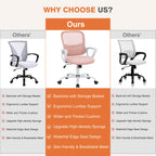 Office Chair with Lumbar Support and Armrests
