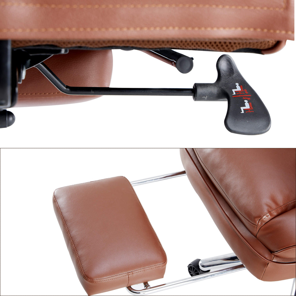 Computer Chair Leather with Leg Rest for Office