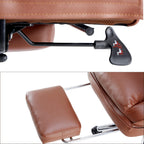 Computer Chair Leather with Leg Rest for Office