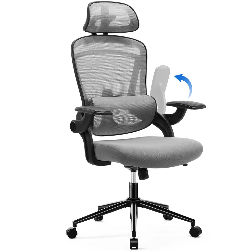 Office Chair 120° Tilt with Flip-Up Armrests for Offices