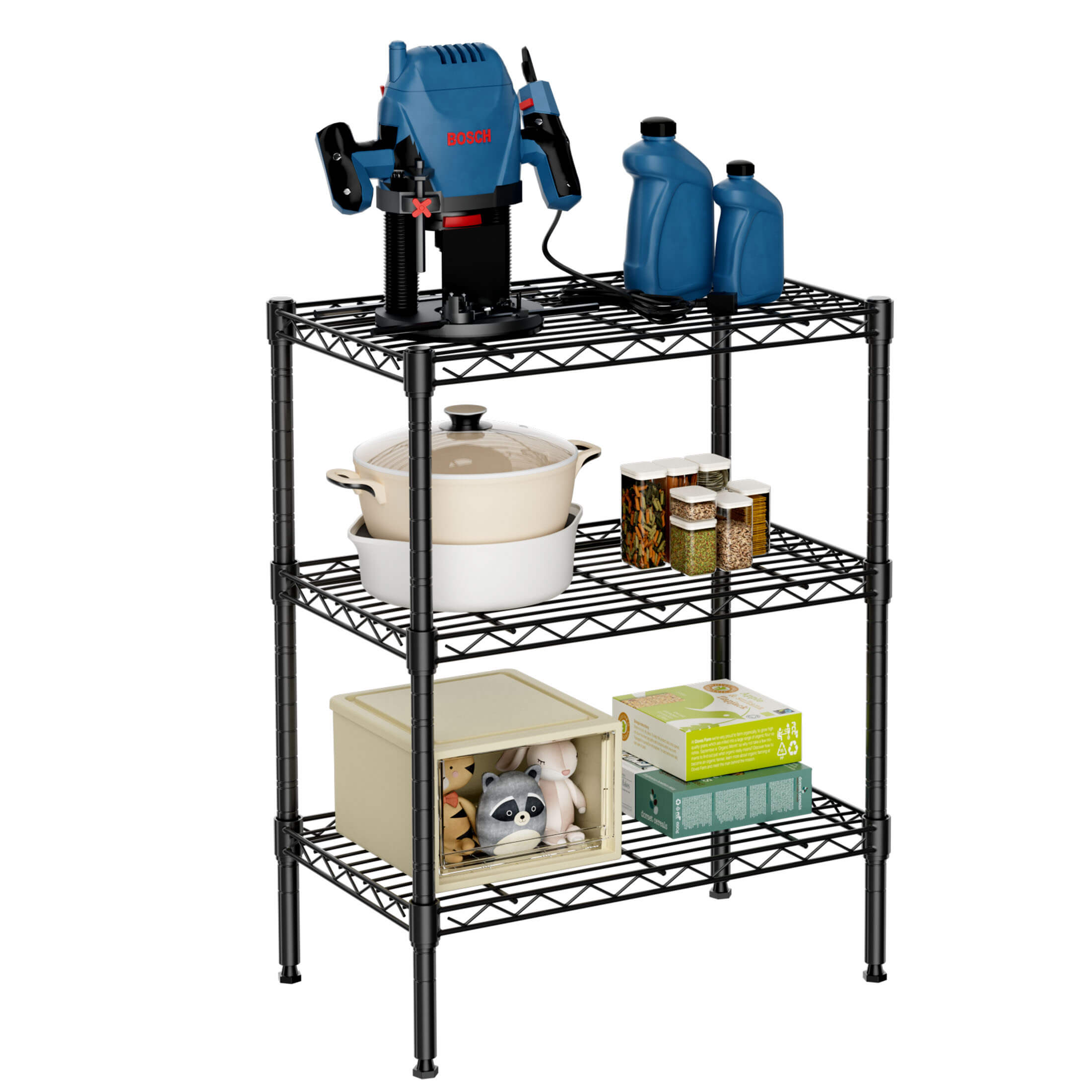 Shelf Metal Heavy Duty Construction For Kitchen Pantry