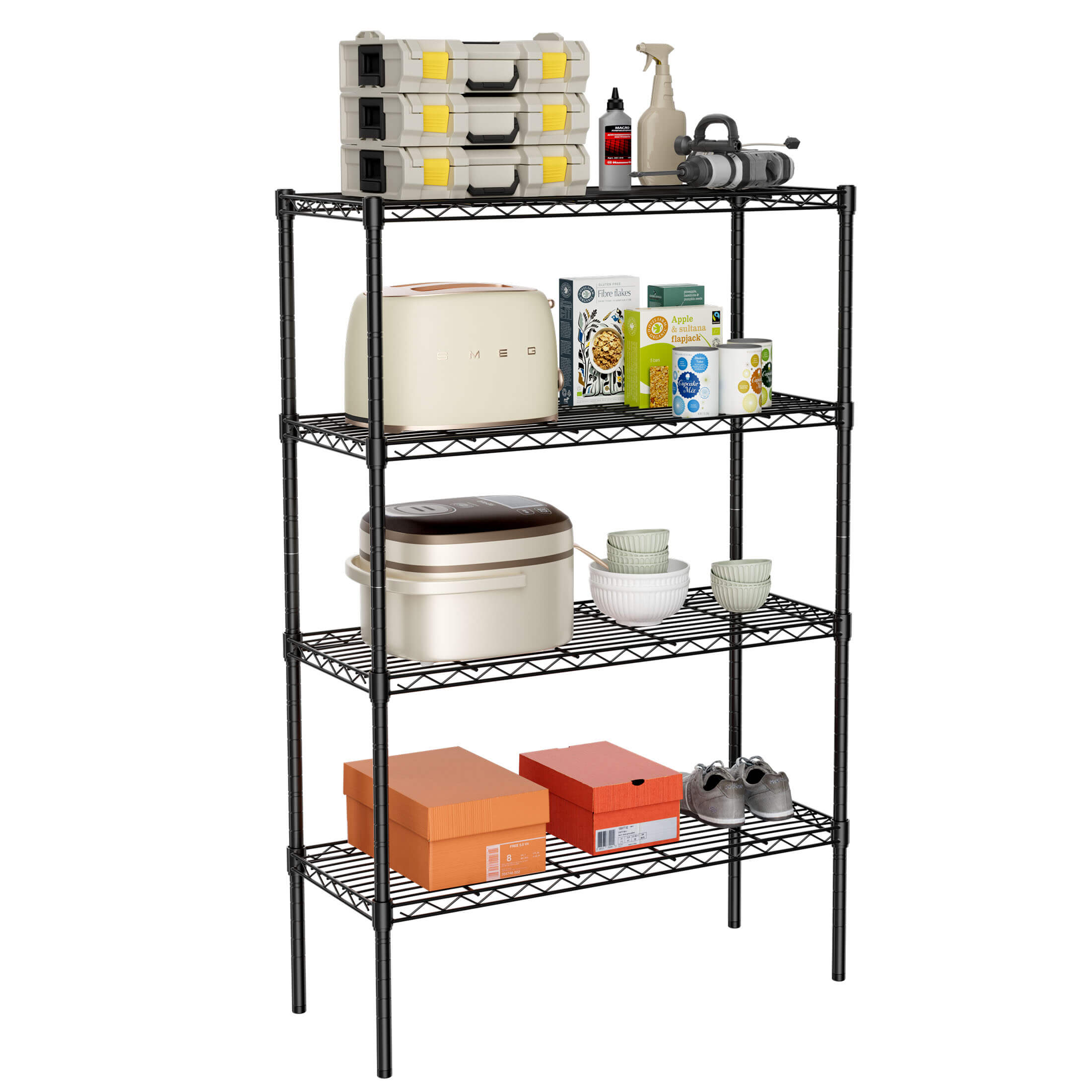 Shelf Metal Heavy Duty Construction For Kitchen Pantry