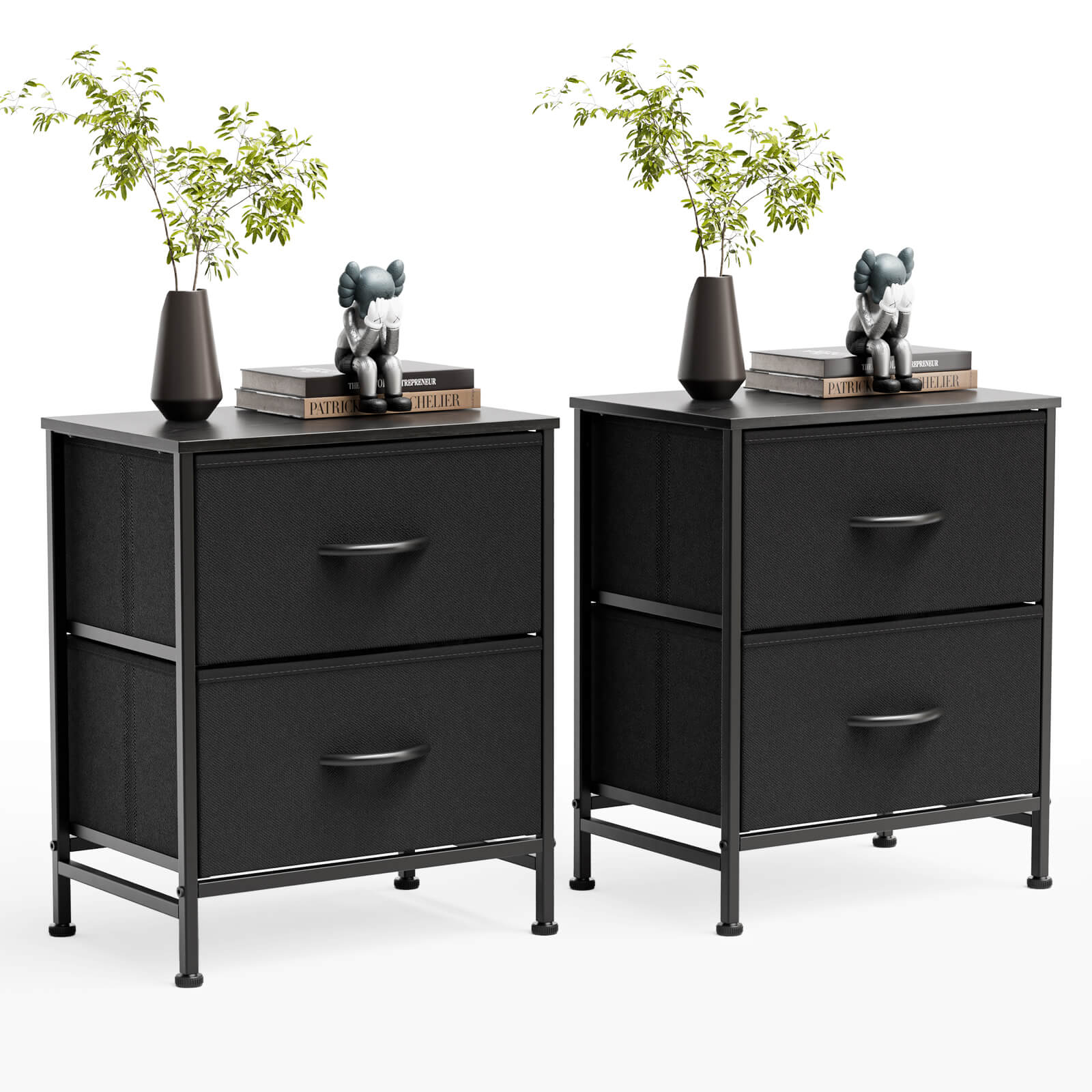 Nightstand 2 Piece Set for Bedroom