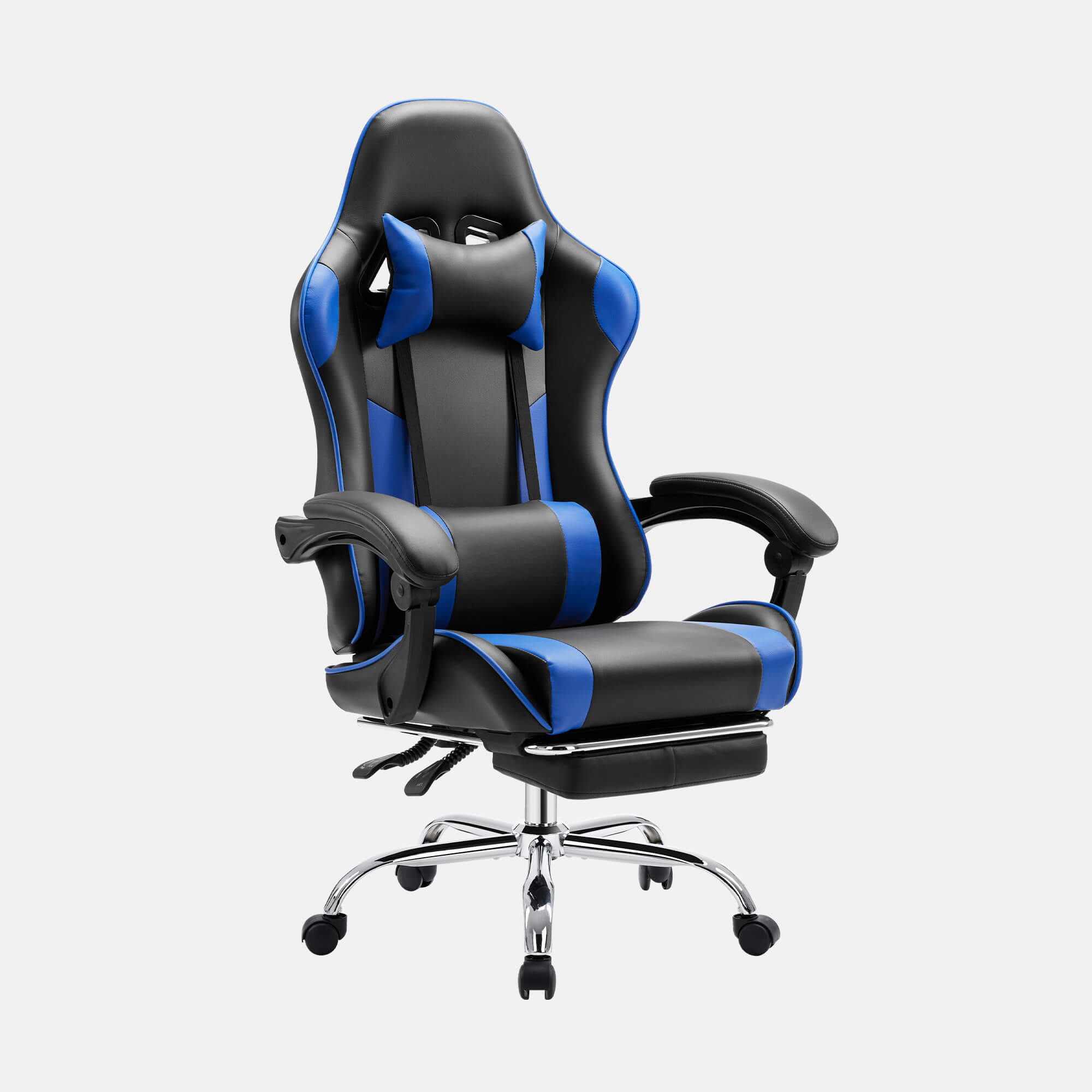 Gaming Chair with Footrest Upholstered Armrests for Home Office