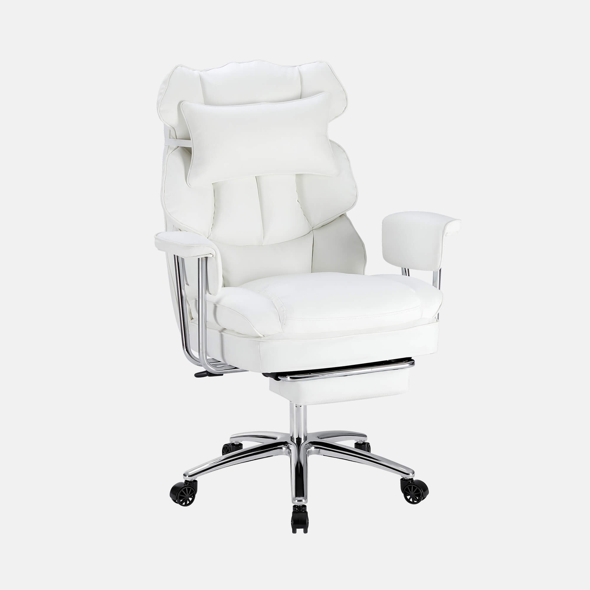 Computer Chair Leather with Leg Rest for Office