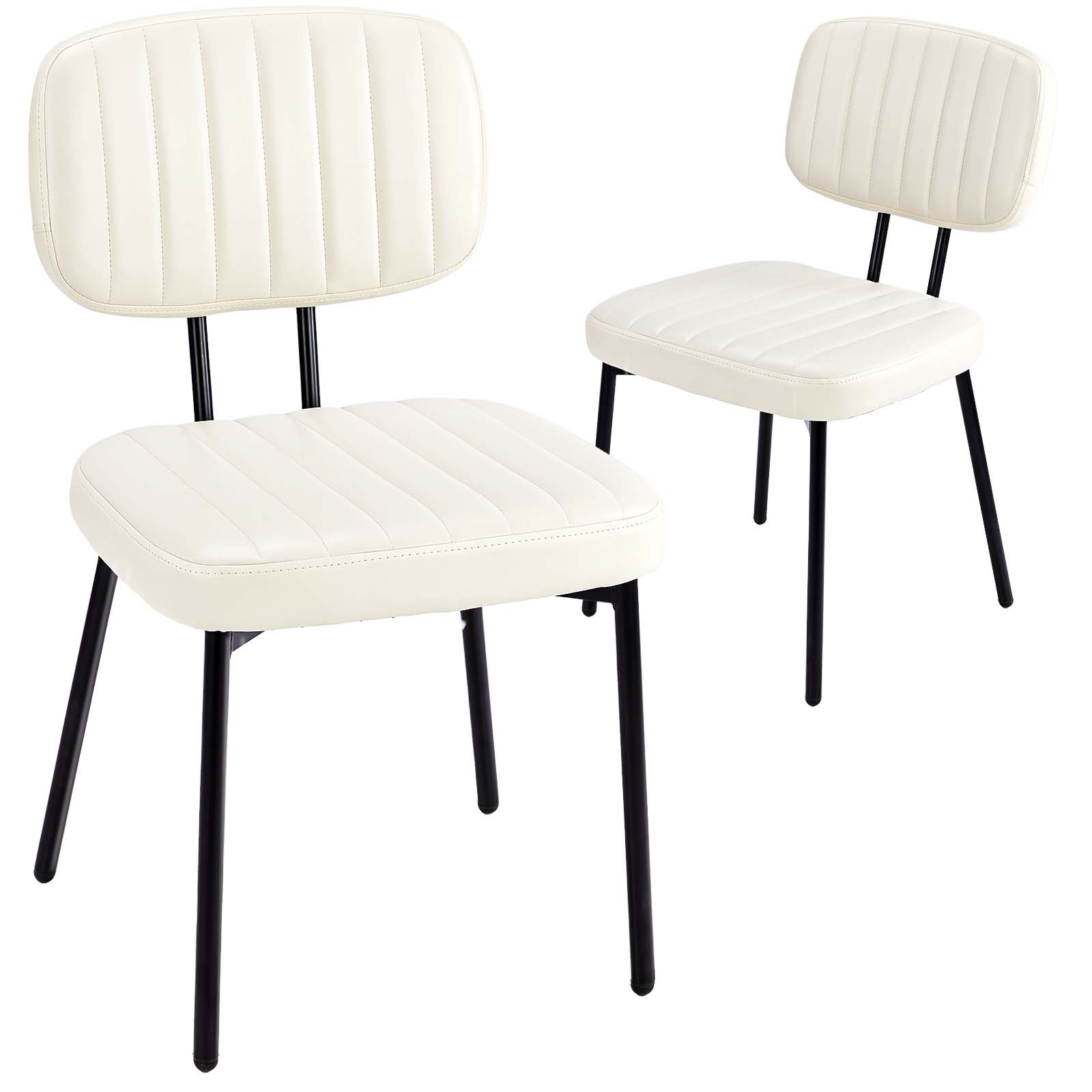 Dining Chair 2 Piece Faux Leather Cushion Set for Dining Room