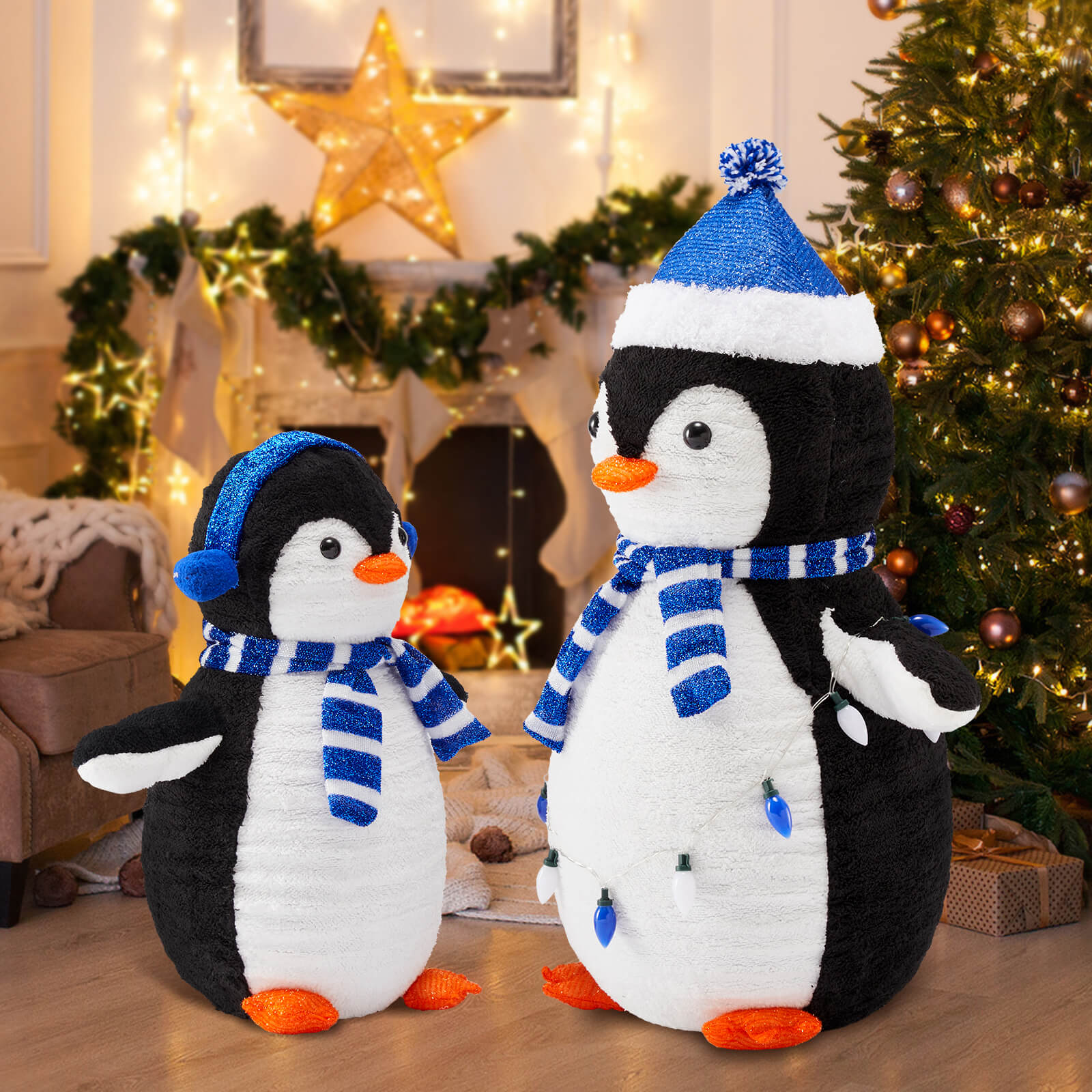 🎁 Sweetcrispy Lighted Penguin Set Outdoor Christmas Decoration (100% off)