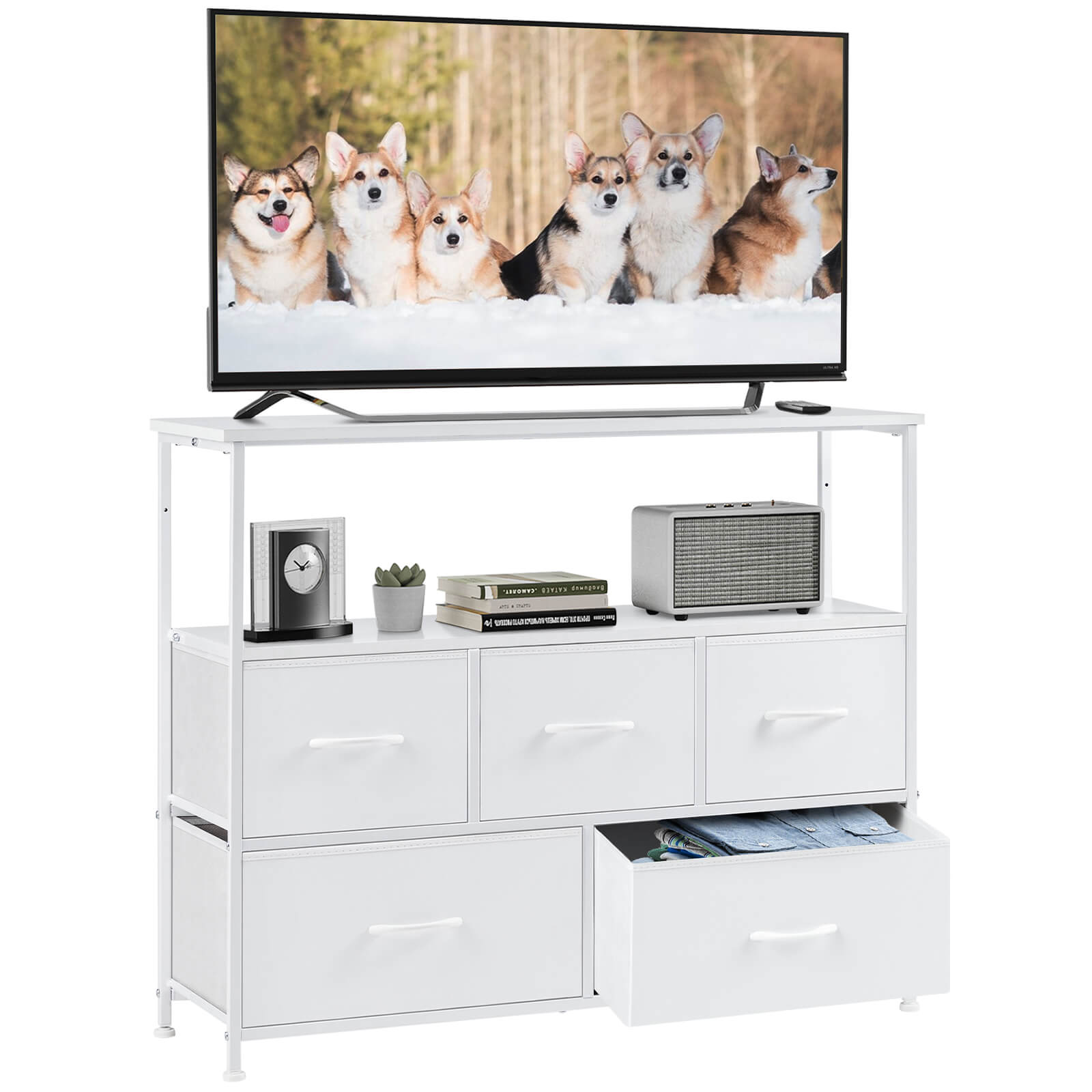 Storage Shelf TV Stand for Living Room Bedroom