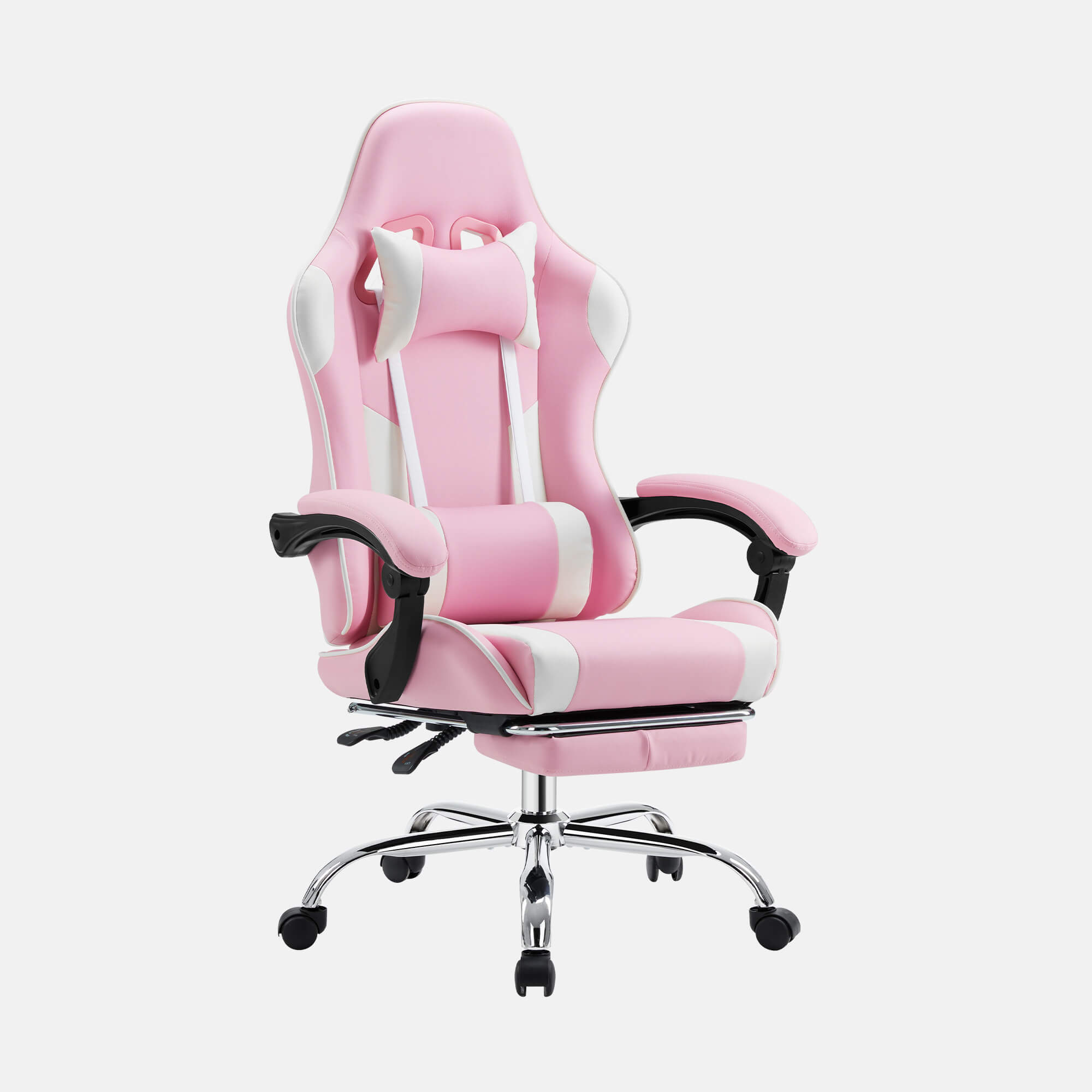 Gaming Chair with Footrest Upholstered Armrests for Home Office