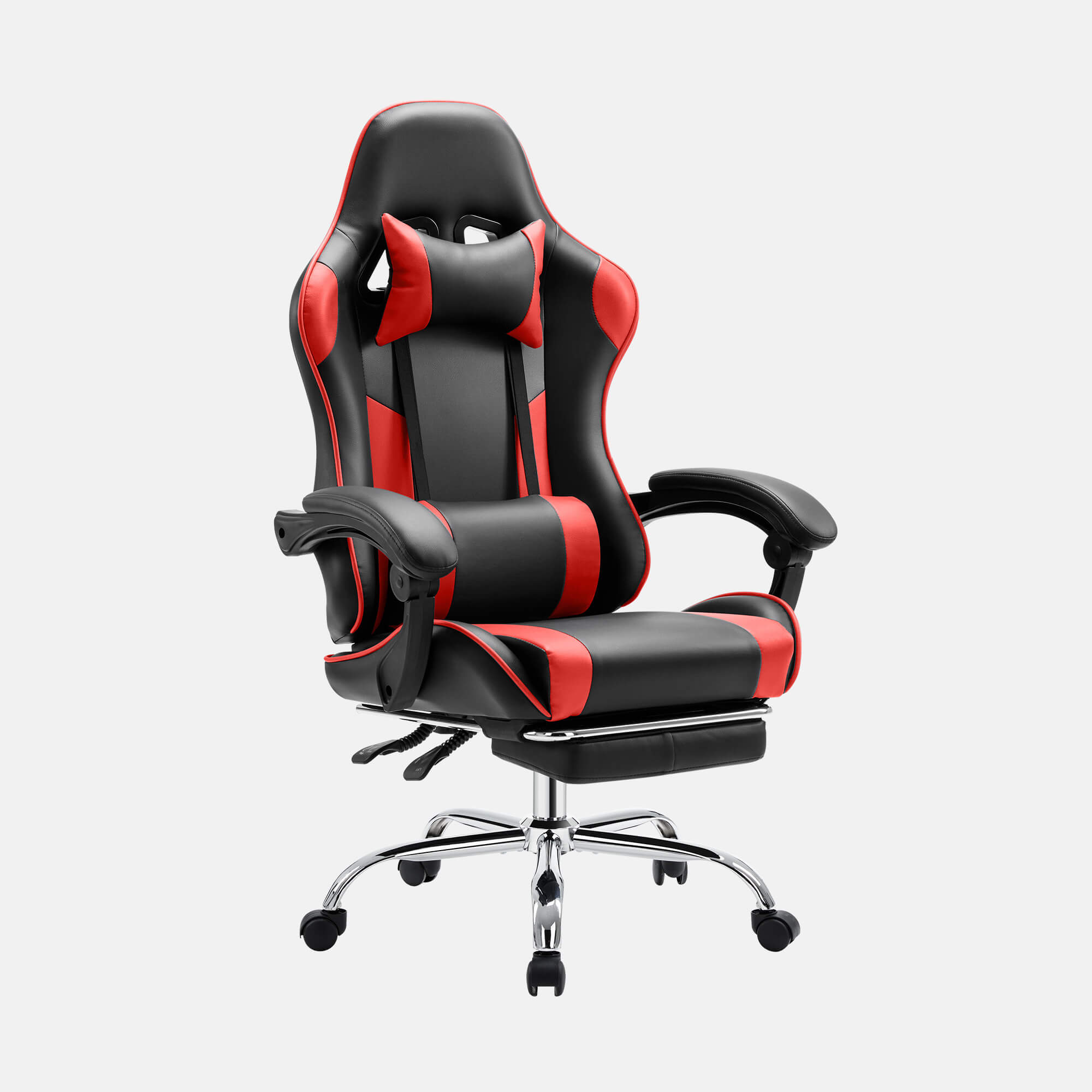 Gaming Chair with Footrest Upholstered Armrests for Home Office