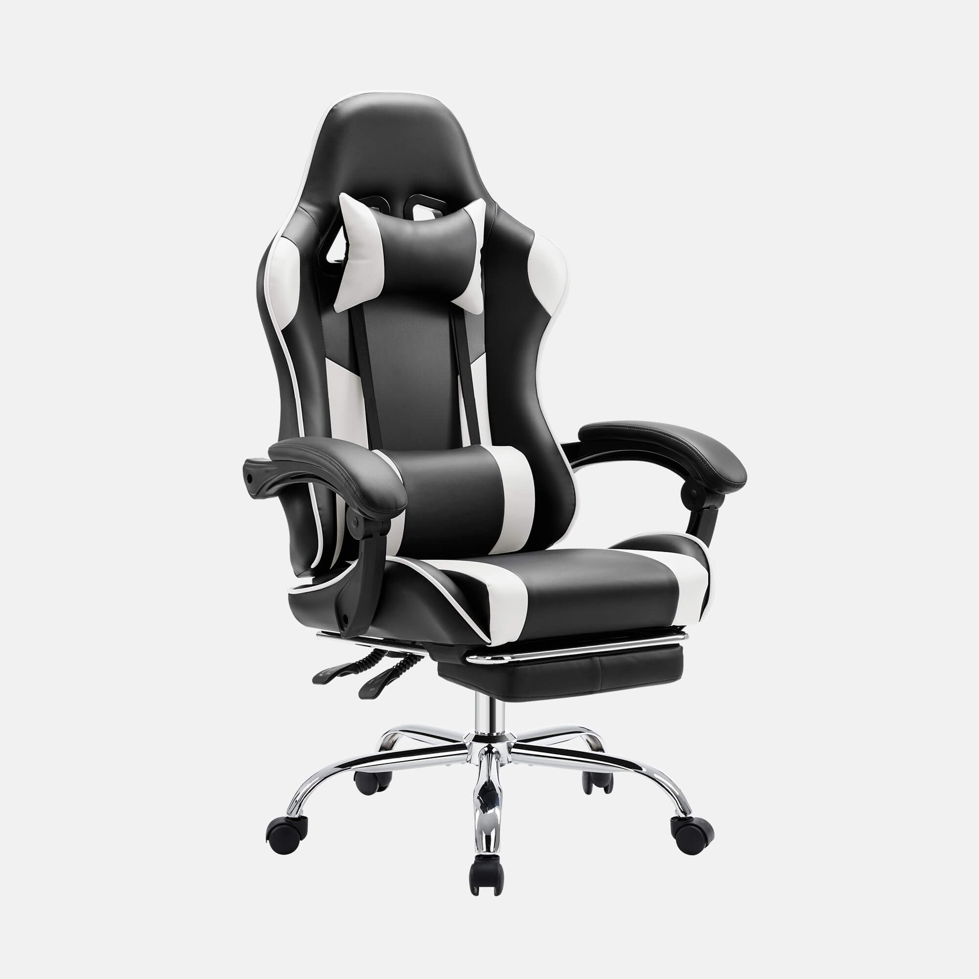 Gaming Chair with Footrest Upholstered Armrests for Home Office