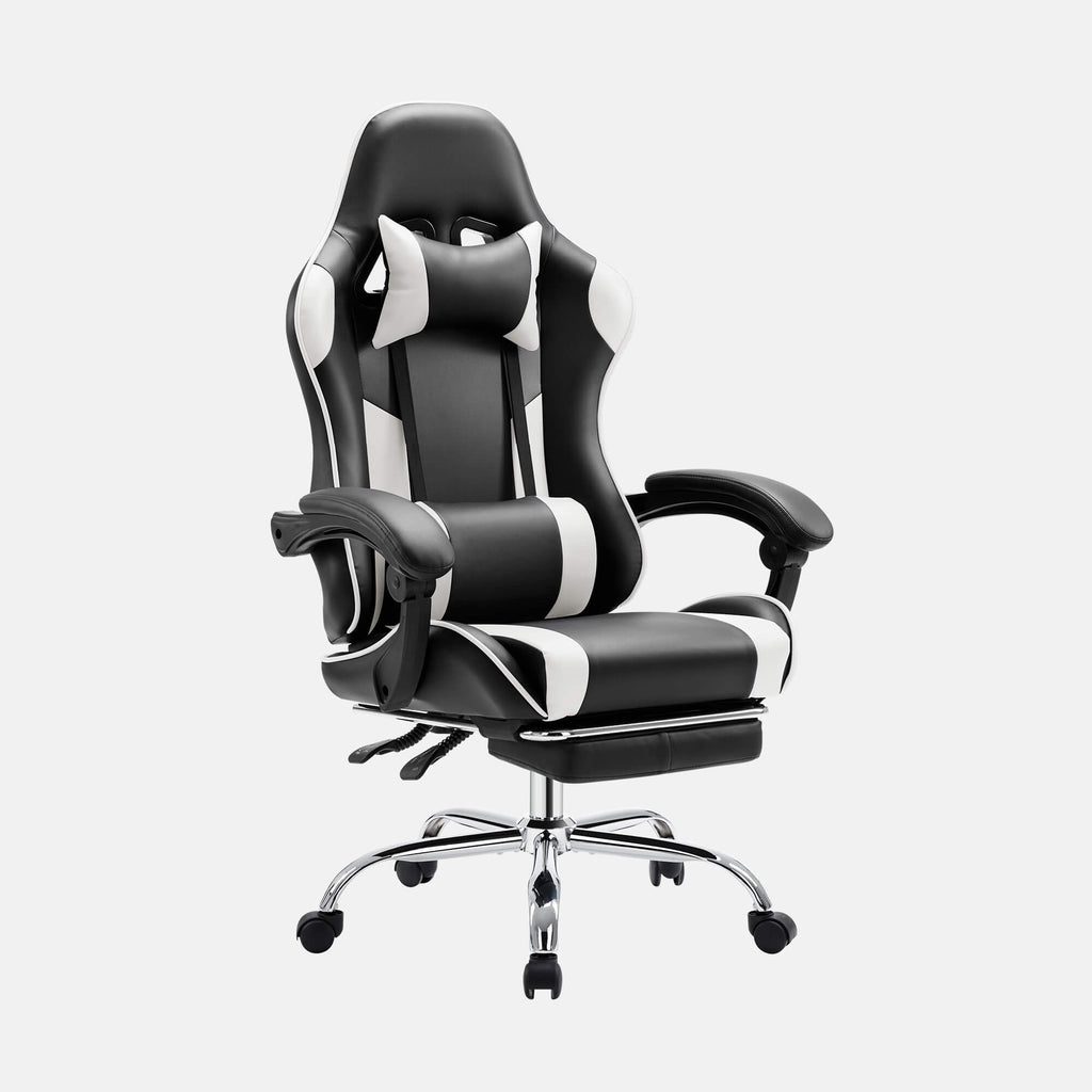Gaming Chair with Footrest Upholstered Armrests for Home Office