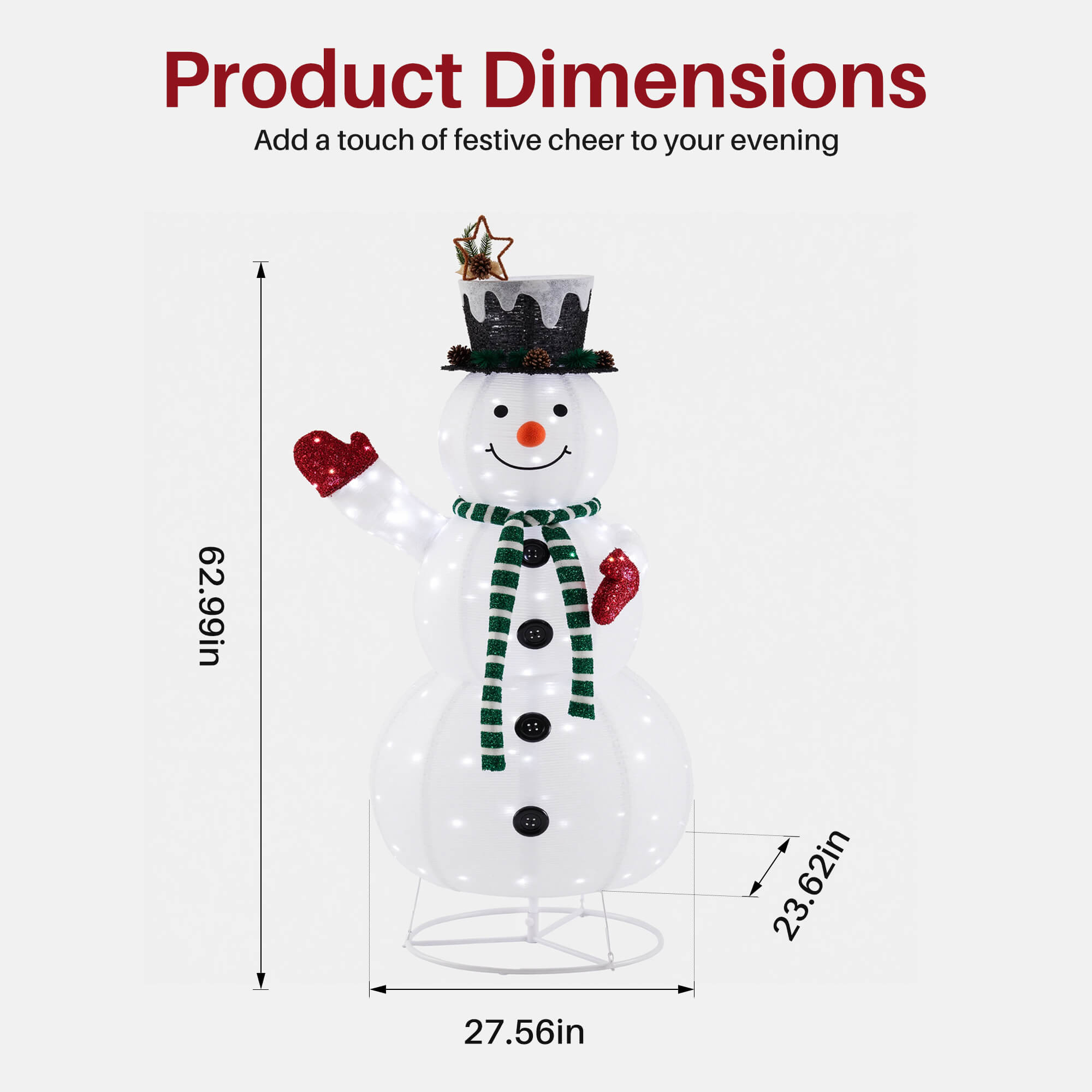 Lighted Snowman Outdoor Christmas Decoration