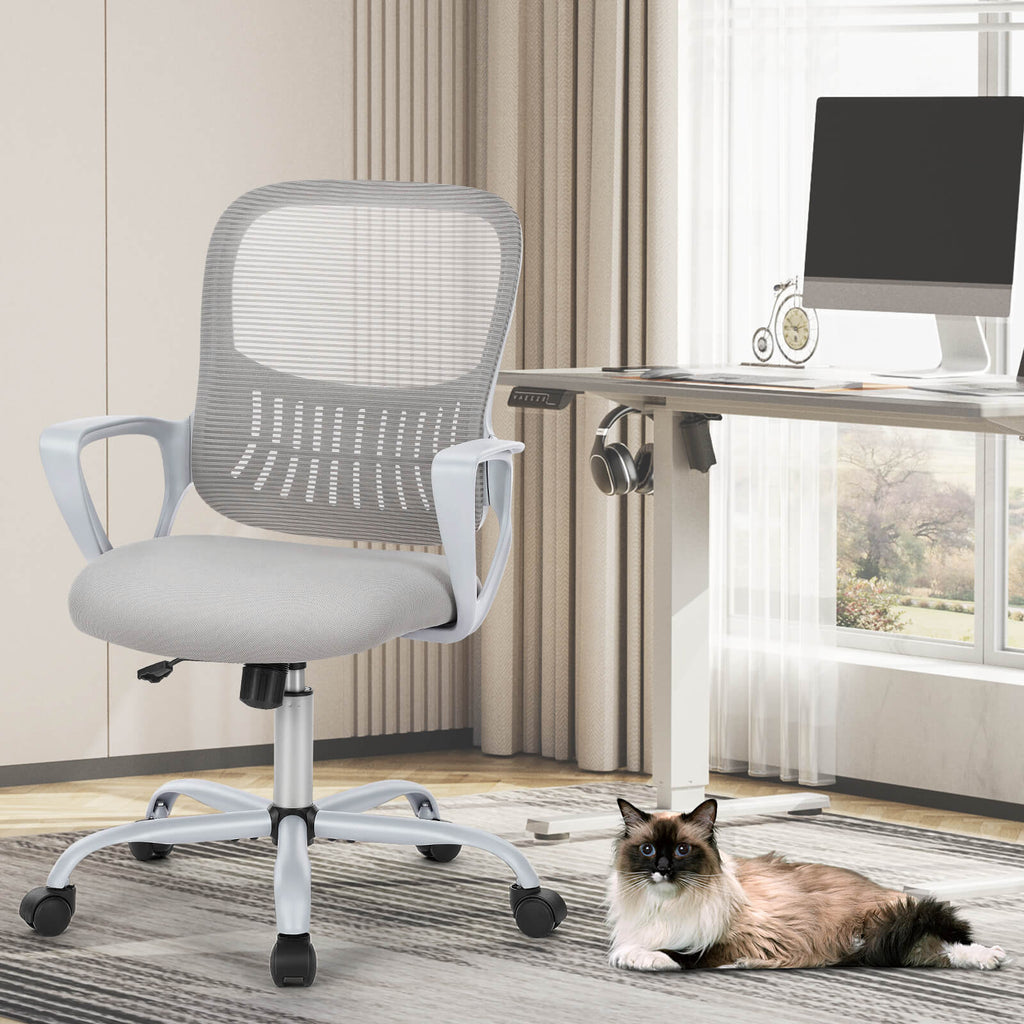 Office Chair with Lumbar Support and Armrests