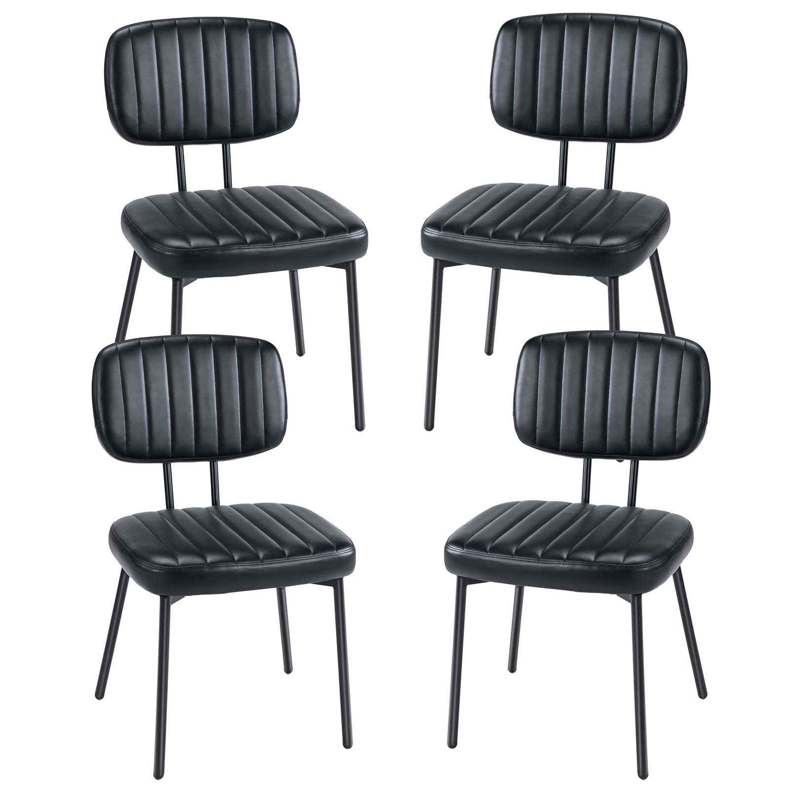 Dining Chair 2 Piece Faux Leather Cushion Set for Dining Room