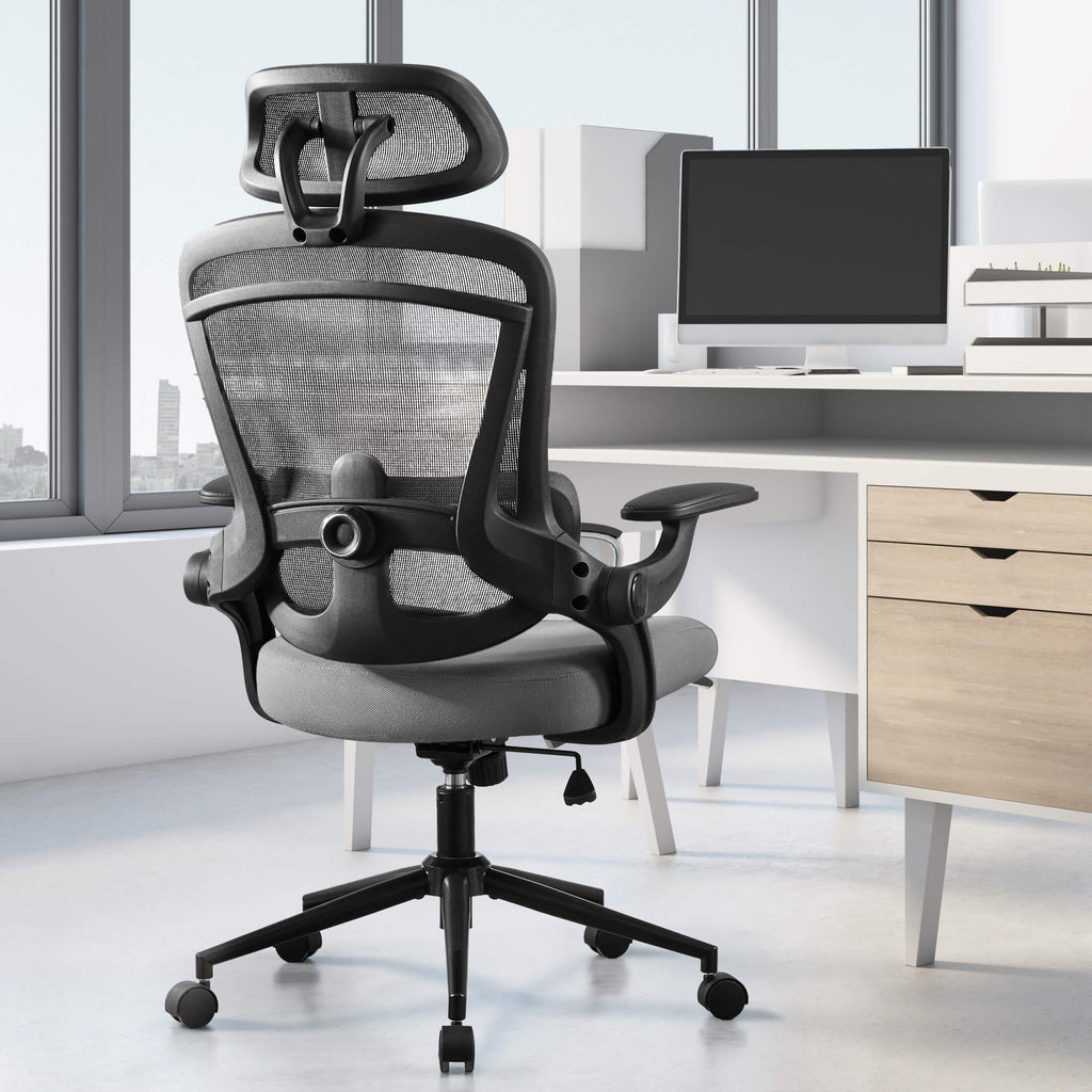 Office Chair 120° Tilt with Flip-Up Armrests for Offices