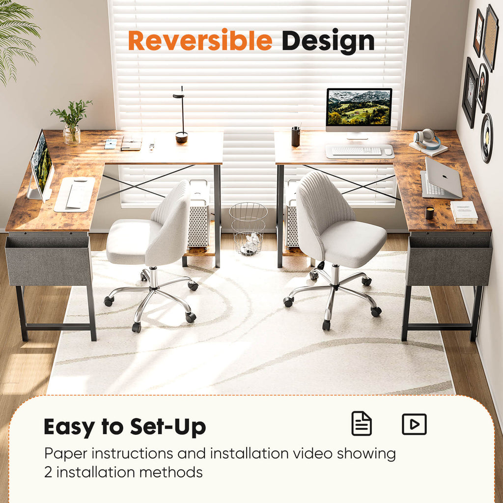 Play Table, L-Shape with Stand Side Pocket for Home