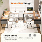 Play Table, L-Shape with Stand Side Pocket for Home