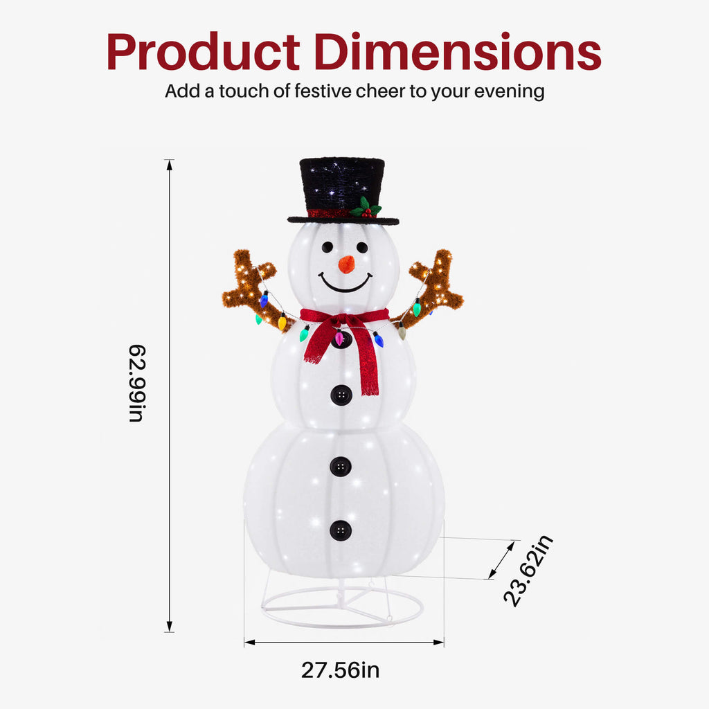 Lighted Snowman Outdoor Christmas Decoration