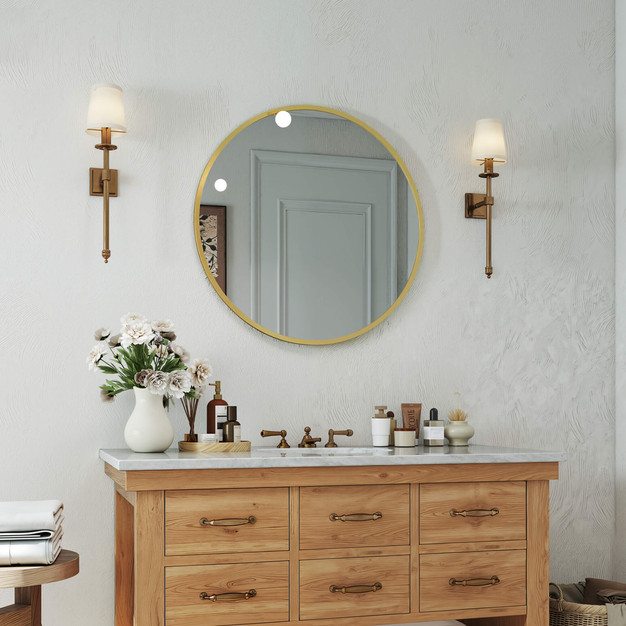 Elegant Round Wall Mirror for Home