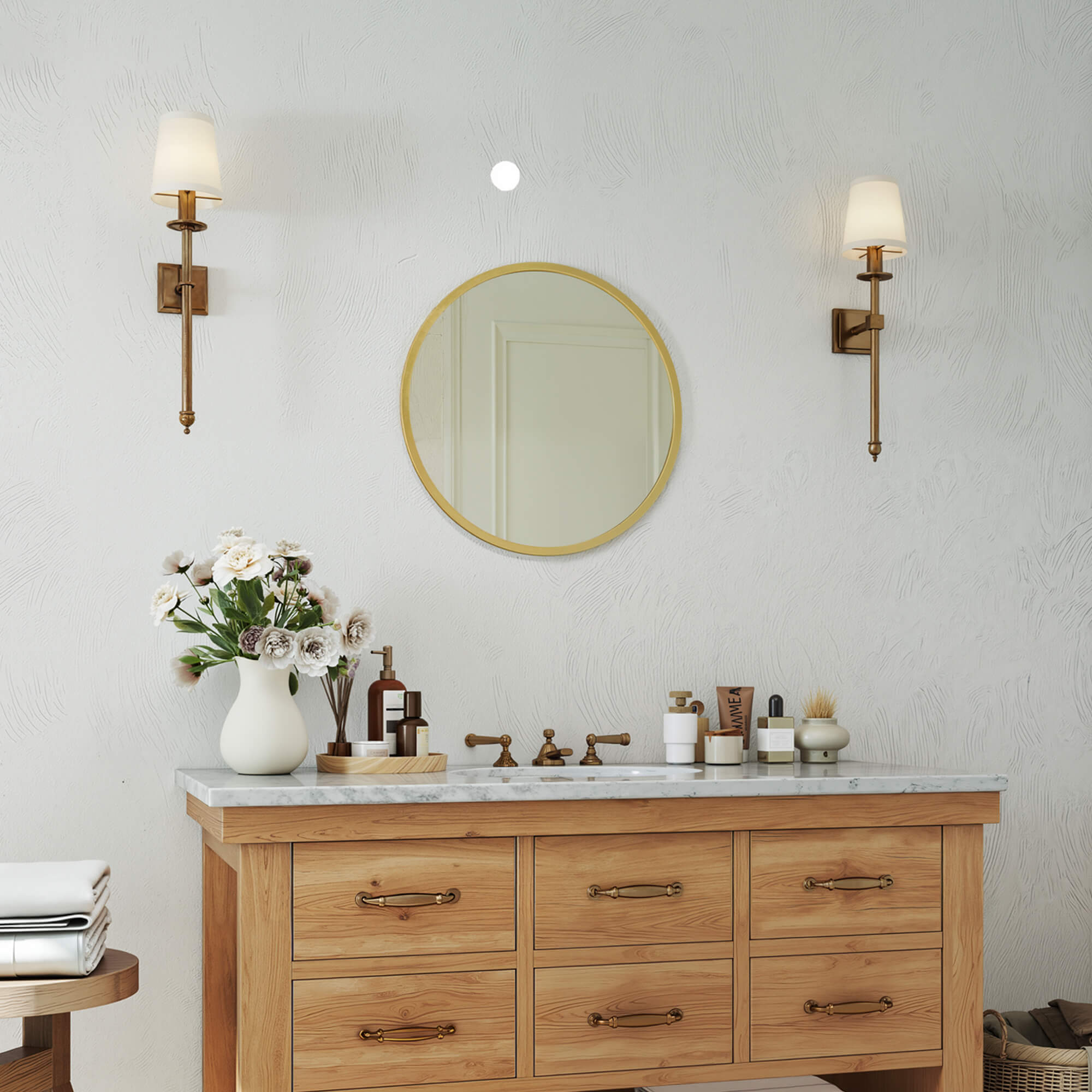 Elegant Round Wall Mirror for Home