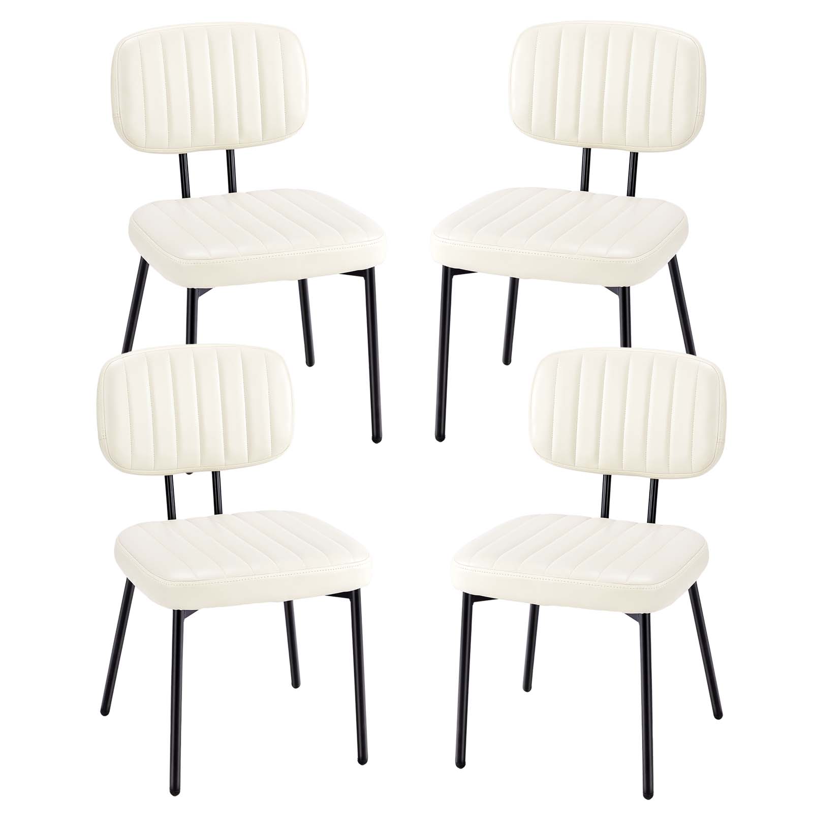 Dining Chair 2 Piece Faux Leather Cushion Set for Dining Room