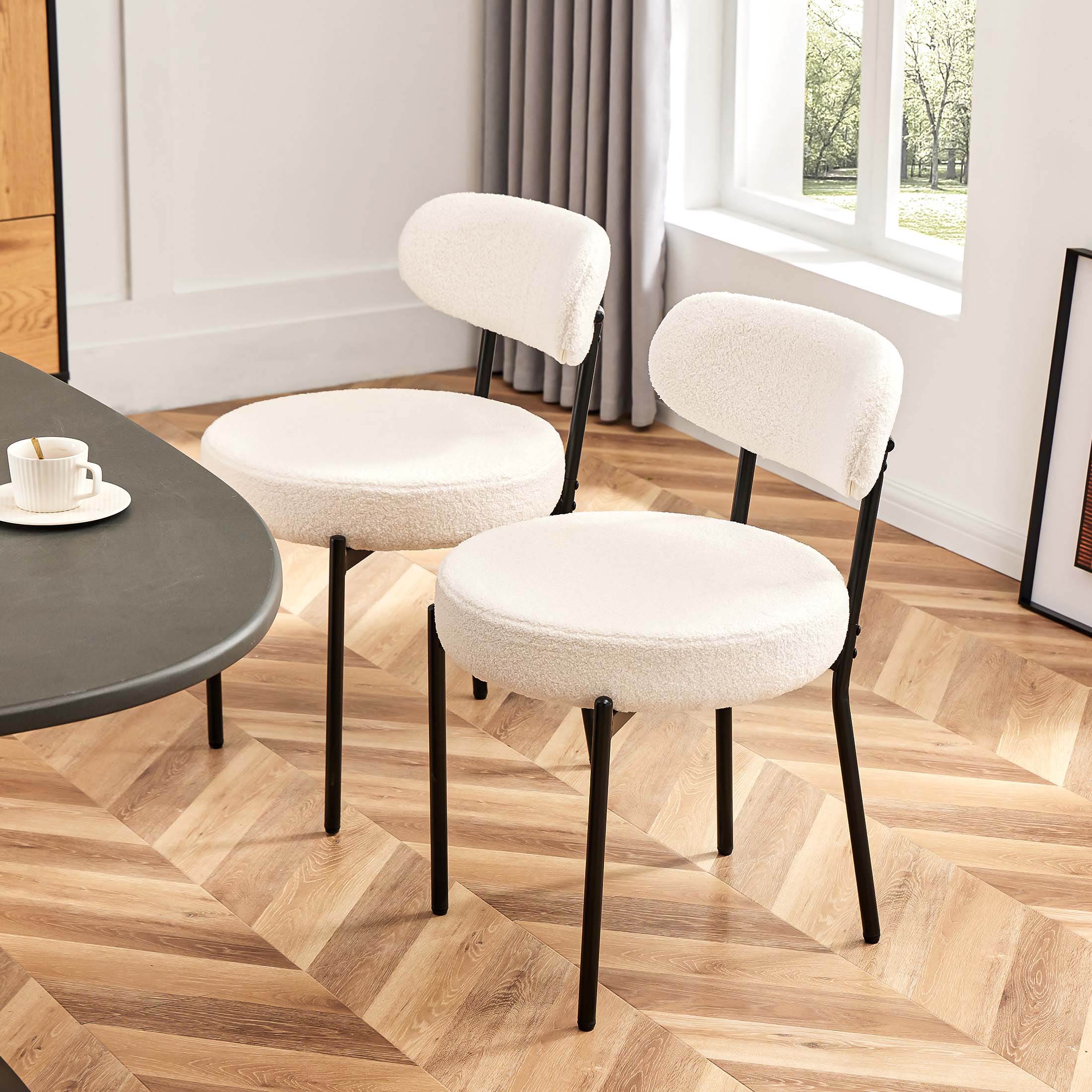 Dining Chair Set of 4 Soft Cushions for Dining Room