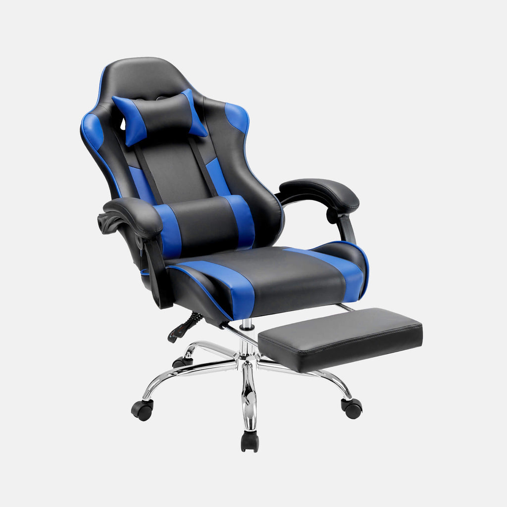 Gaming Chair with Footrest Upholstered Armrests for Home Office