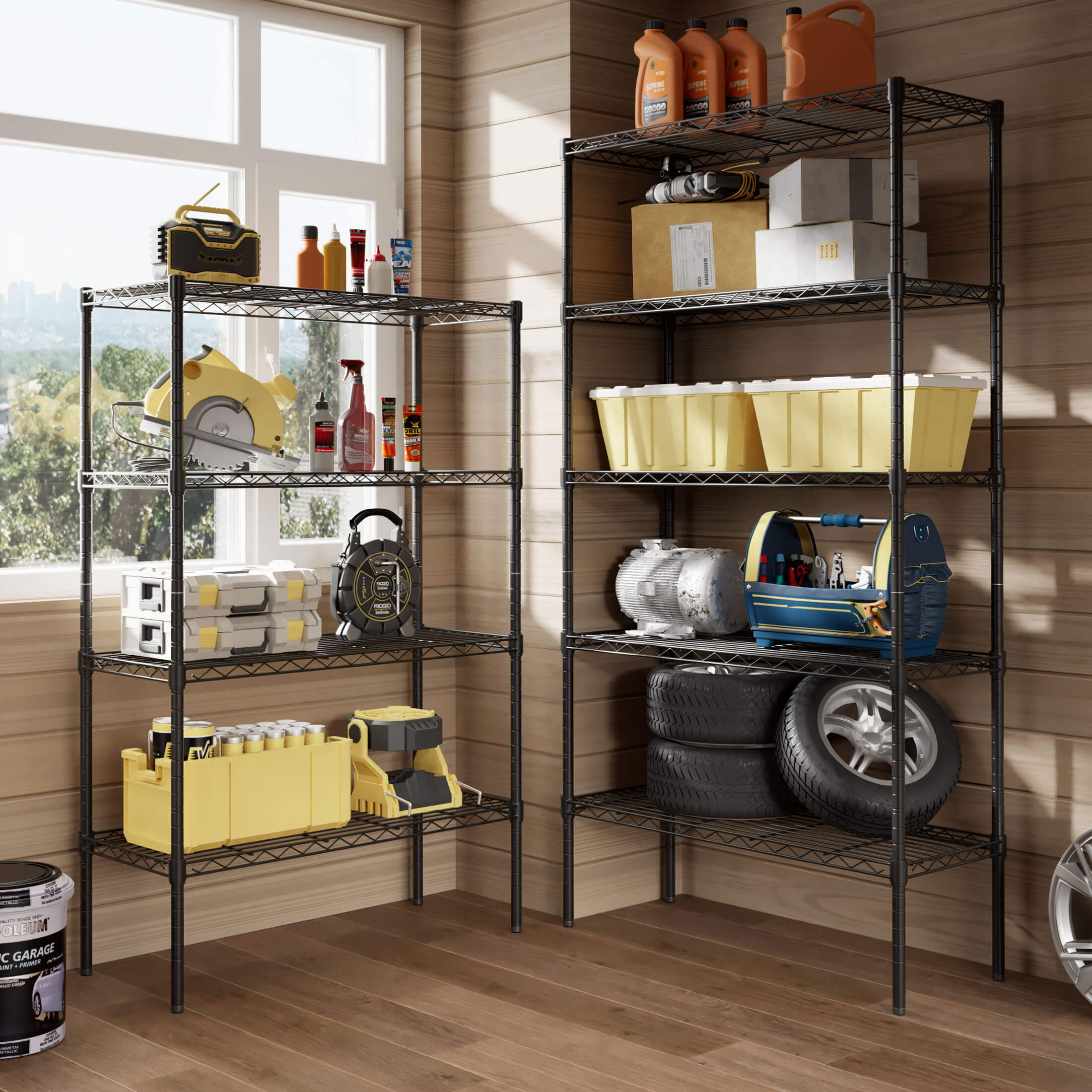 Shelf Metal Heavy Duty Construction For Kitchen Pantry