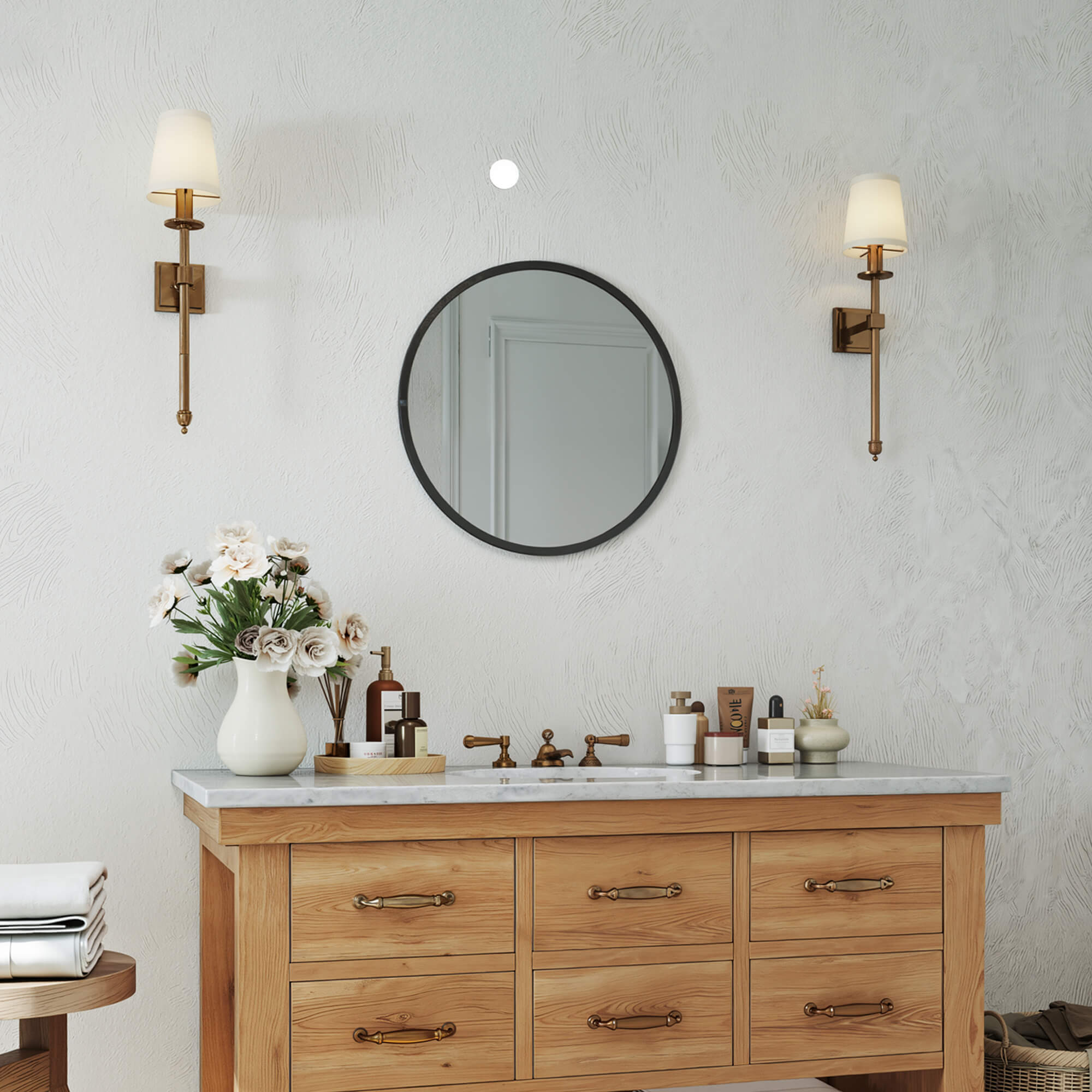 Elegant Round Wall Mirror for Home