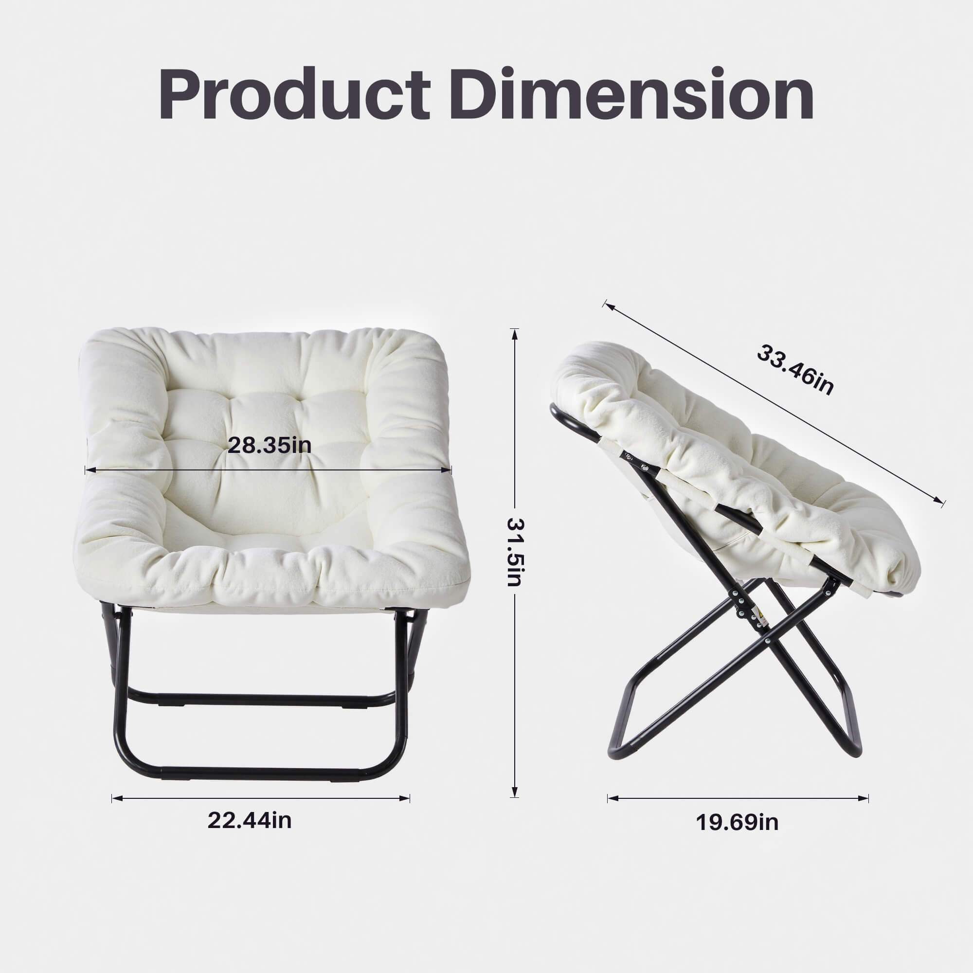 Foldable Saucer Moon Chair for Living Room