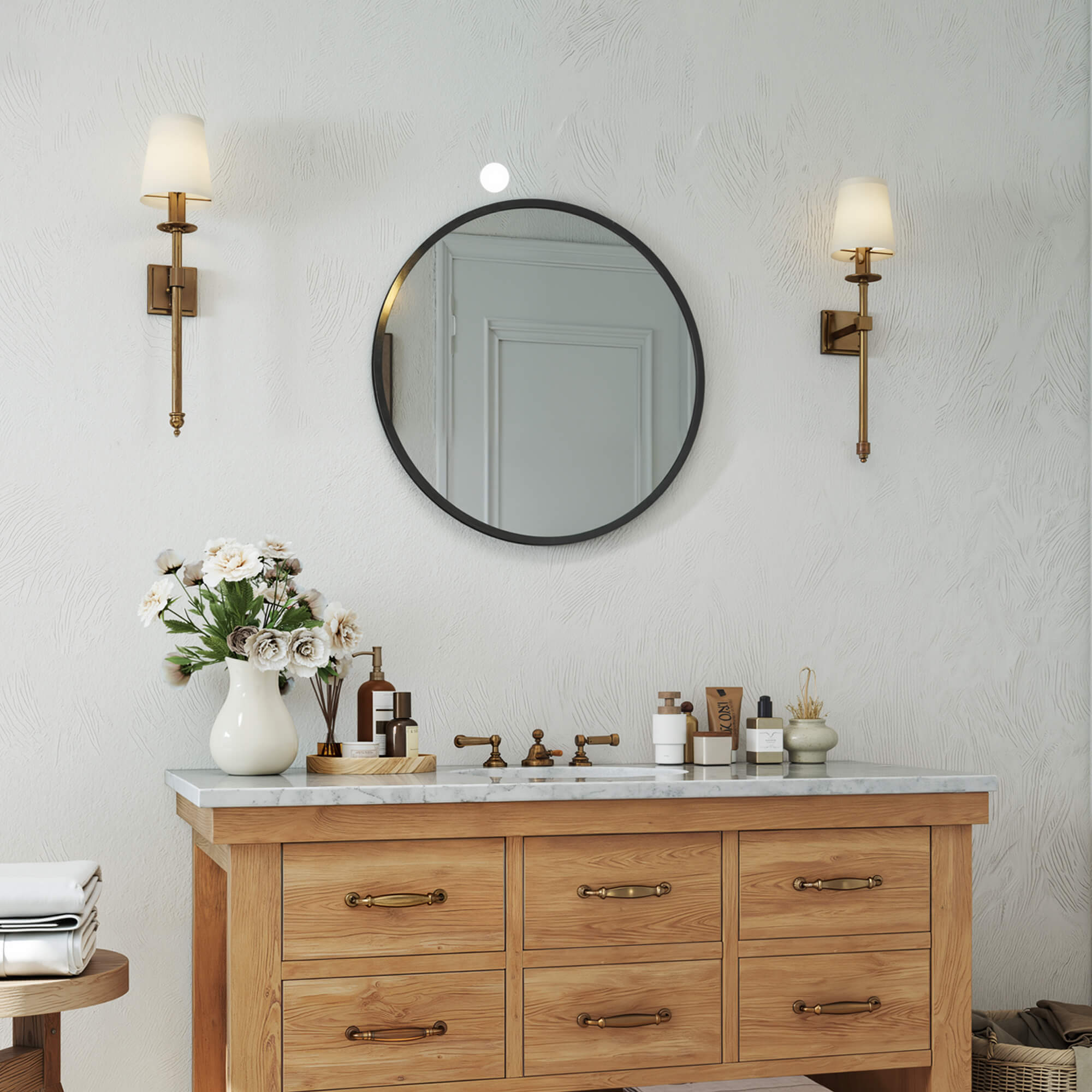 Elegant Round Wall Mirror for Home