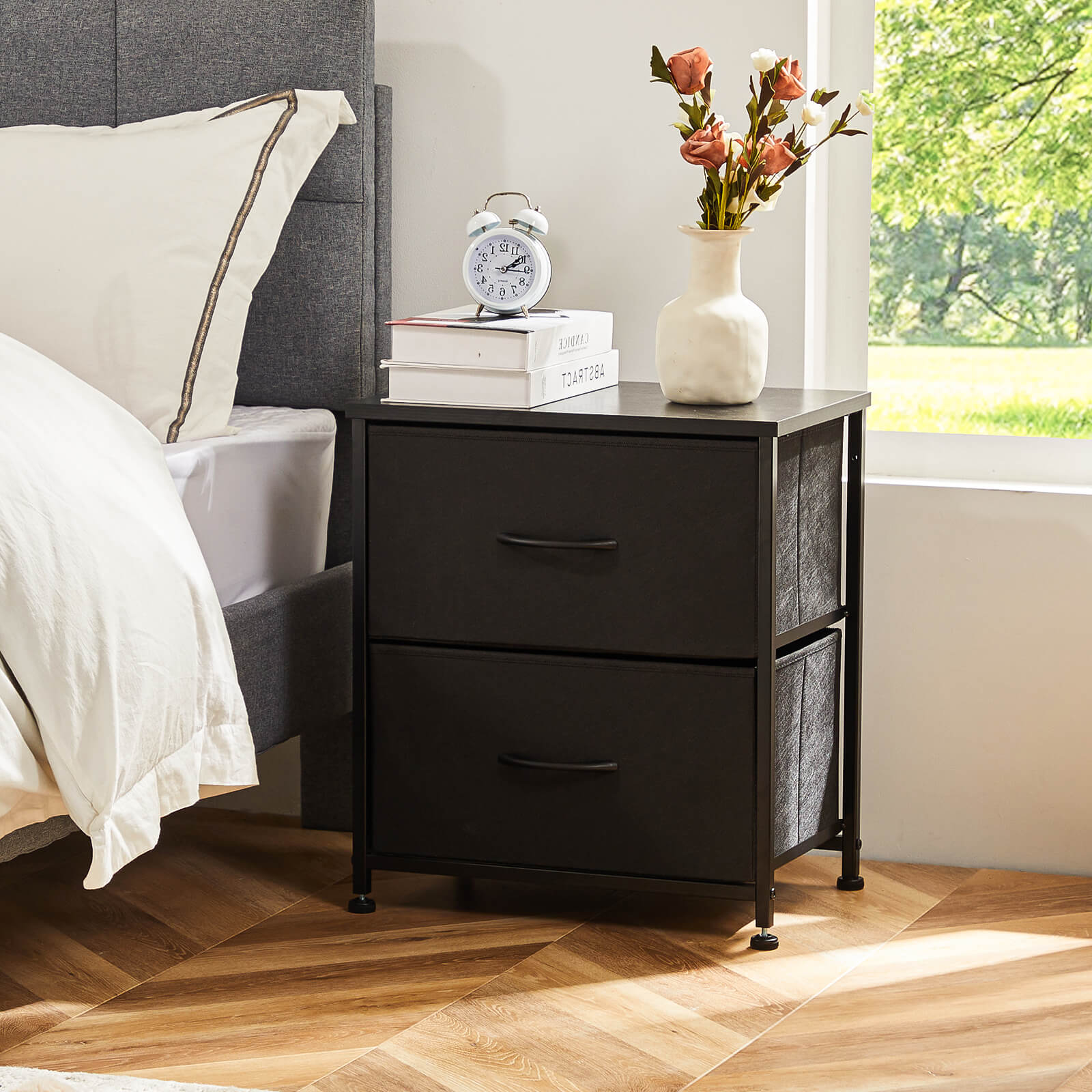 Nightstand 2 Piece Set for Bedroom