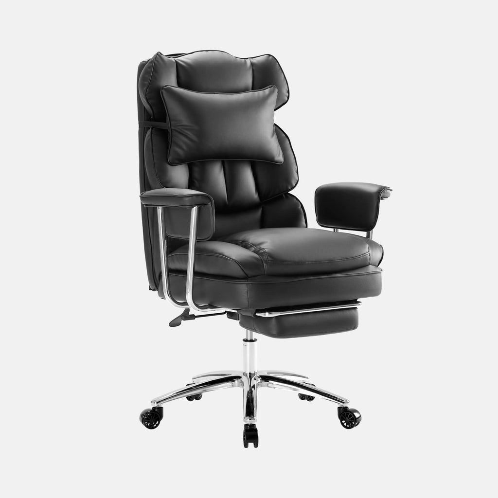 Computer Chair Leather with Leg Rest for Office