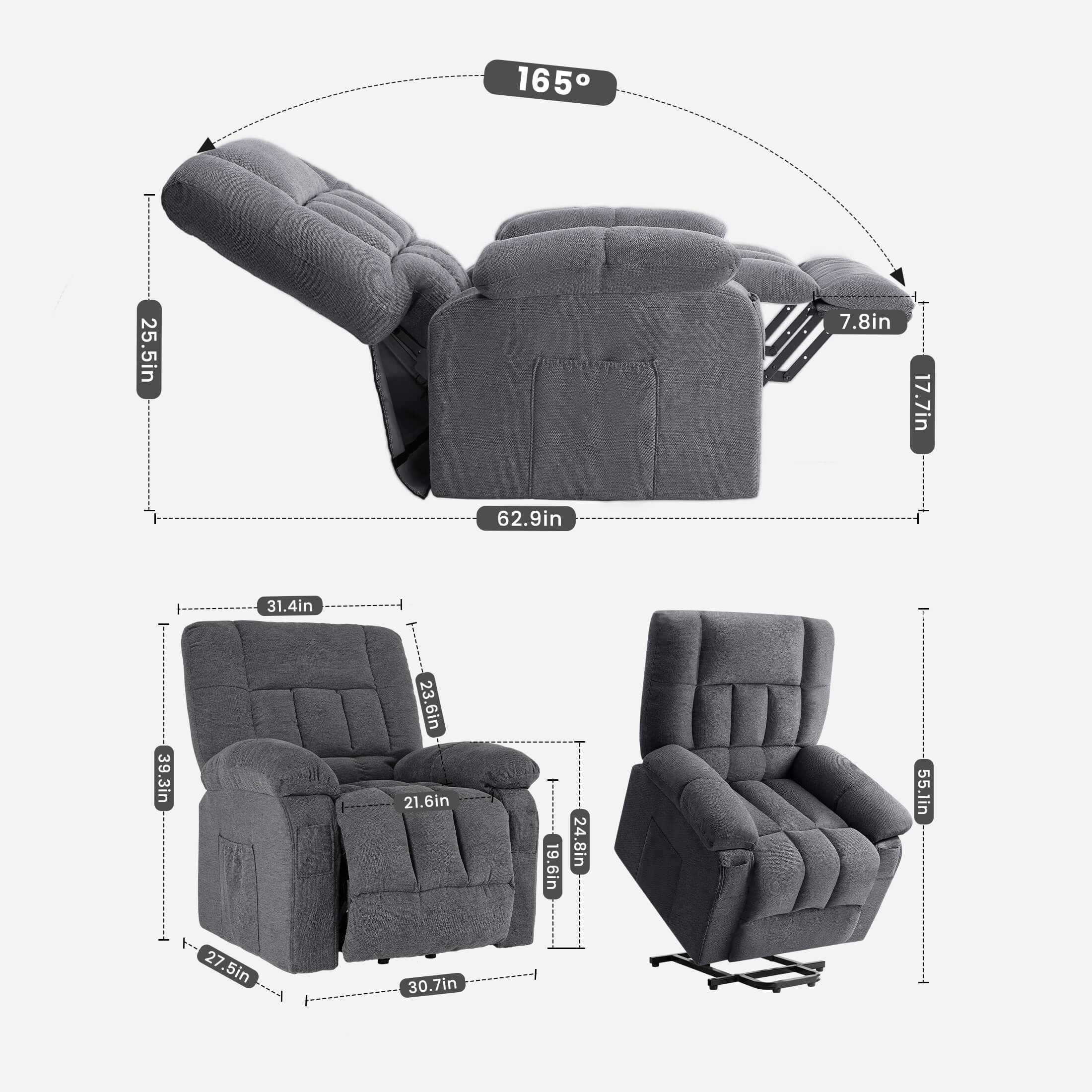 Electric Massage Recliner for the Elderly, Enjoy Home Living