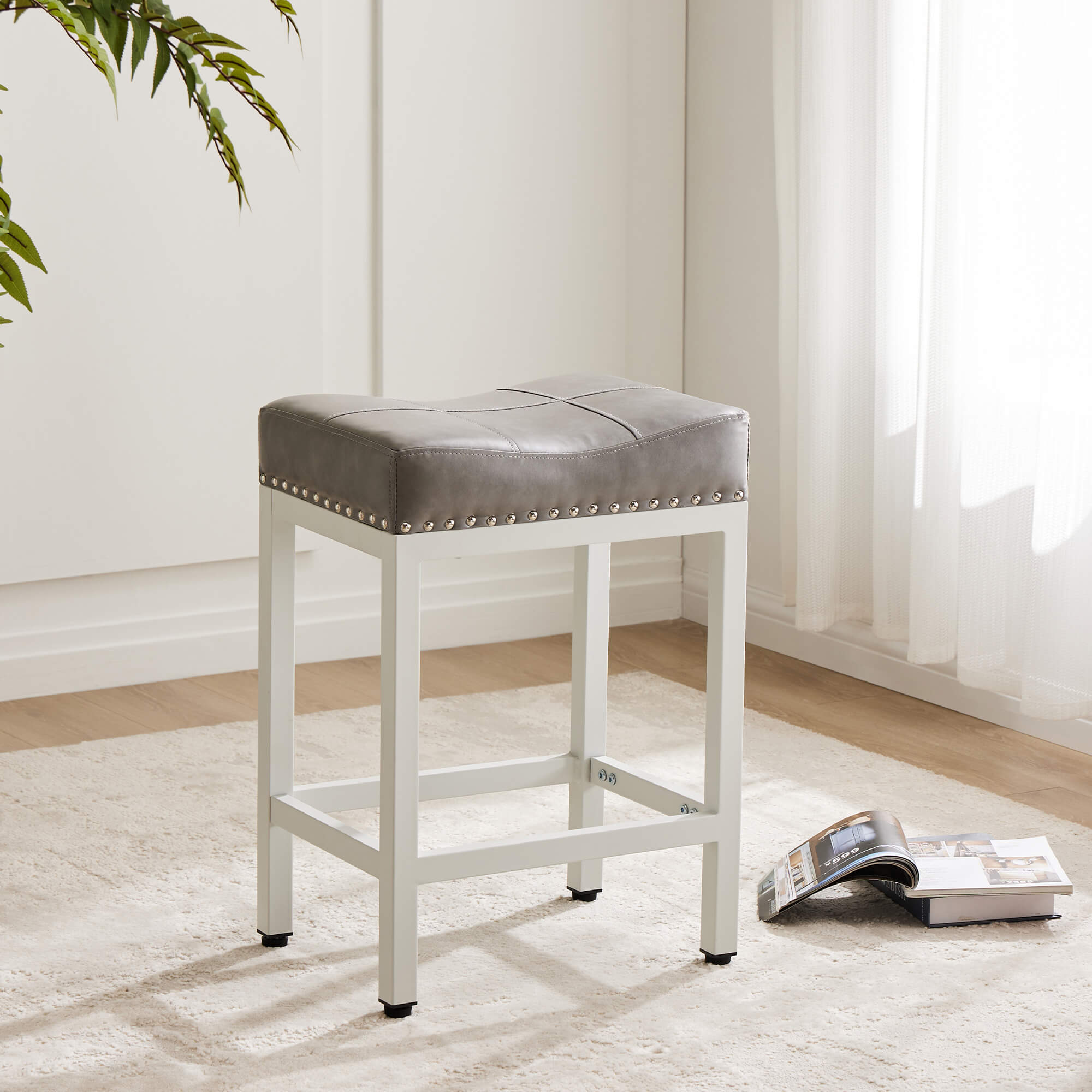 Saddle Bar Stool Soft Cushion for Dining Room