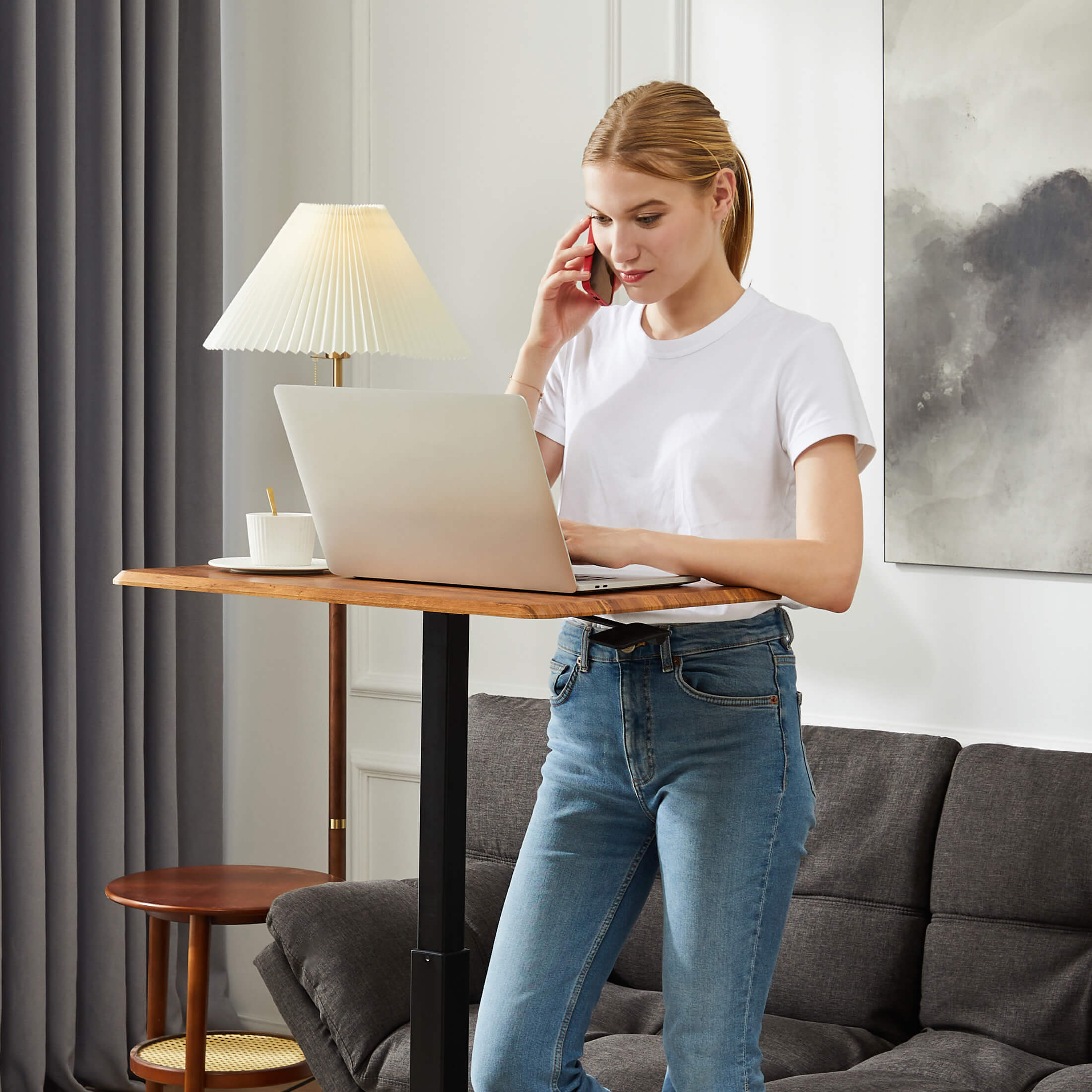 Adjustable Laptop Desk Bedside Table for Office