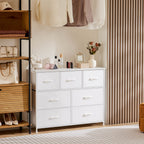 Dresser Wooden Top with Storage for Living Room Bedroom