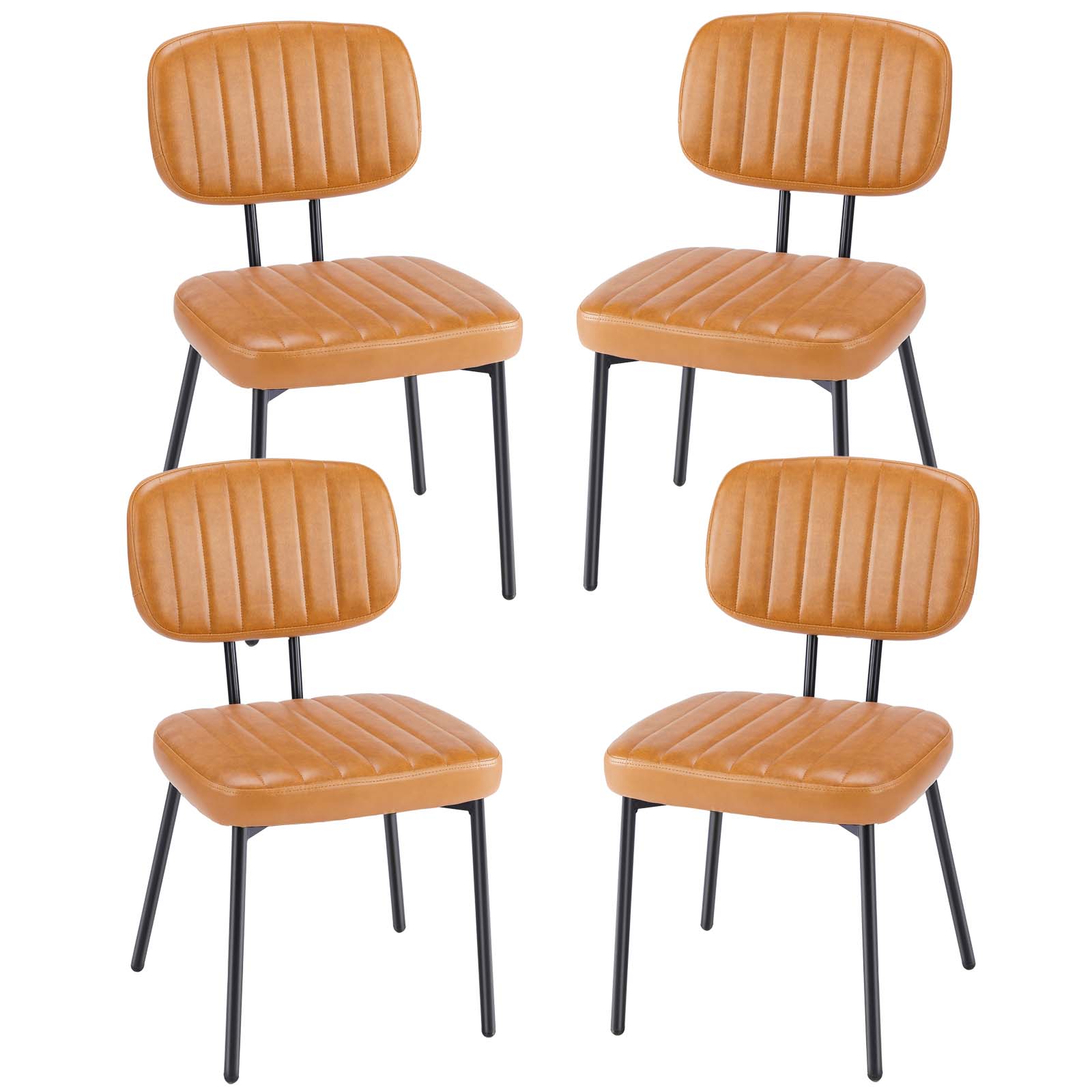 Dining Chair 2 Piece Faux Leather Cushion Set for Dining Room