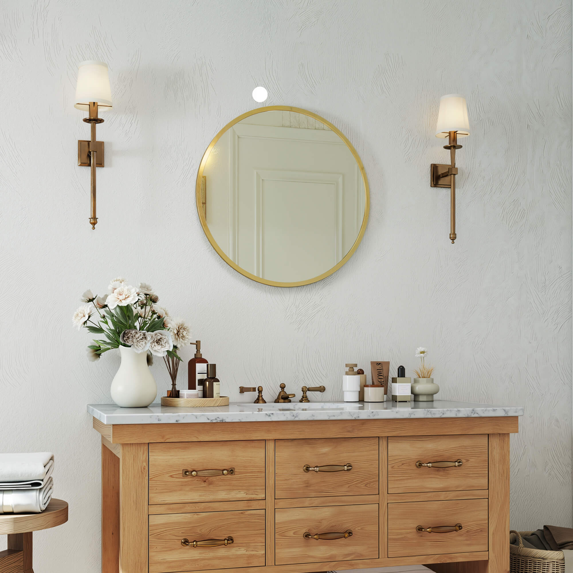 Elegant Round Wall Mirror for Home