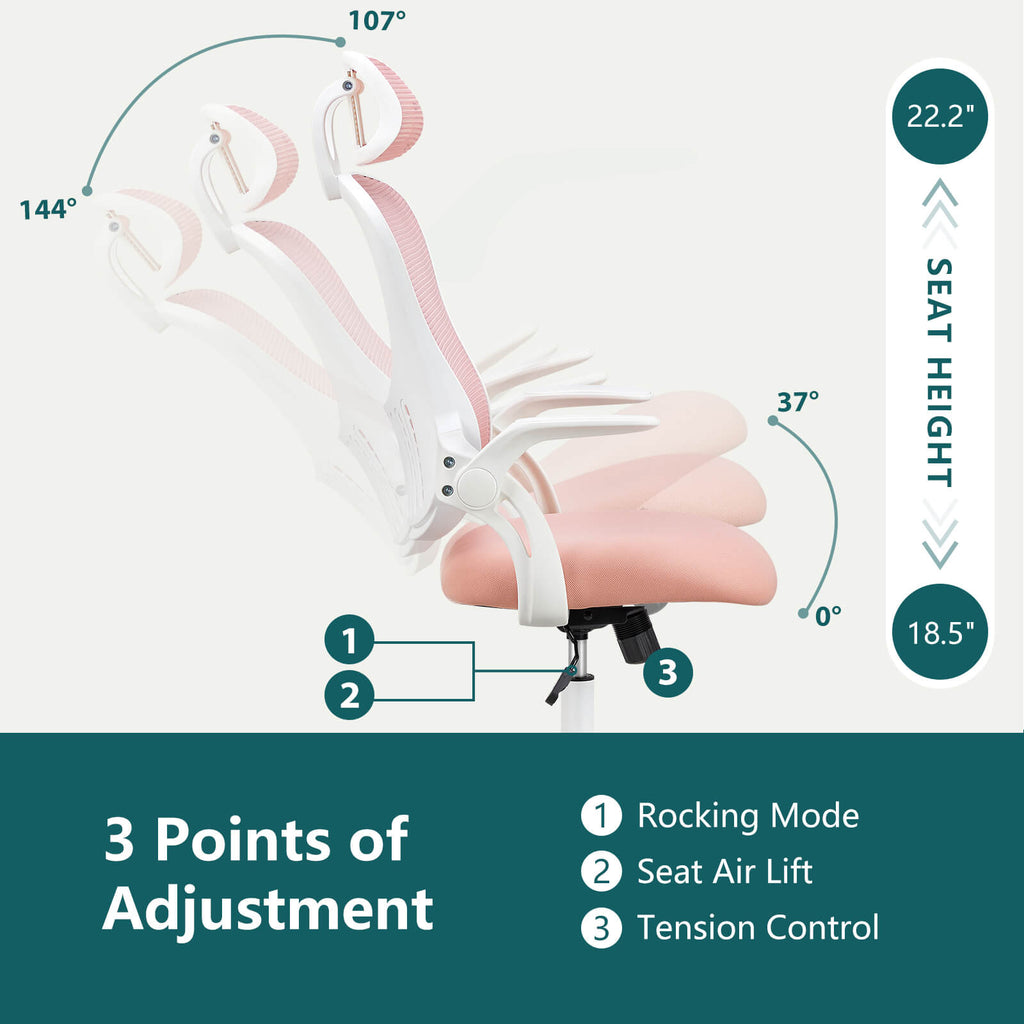Office Chair High Back with Adjustable Headrest for Office