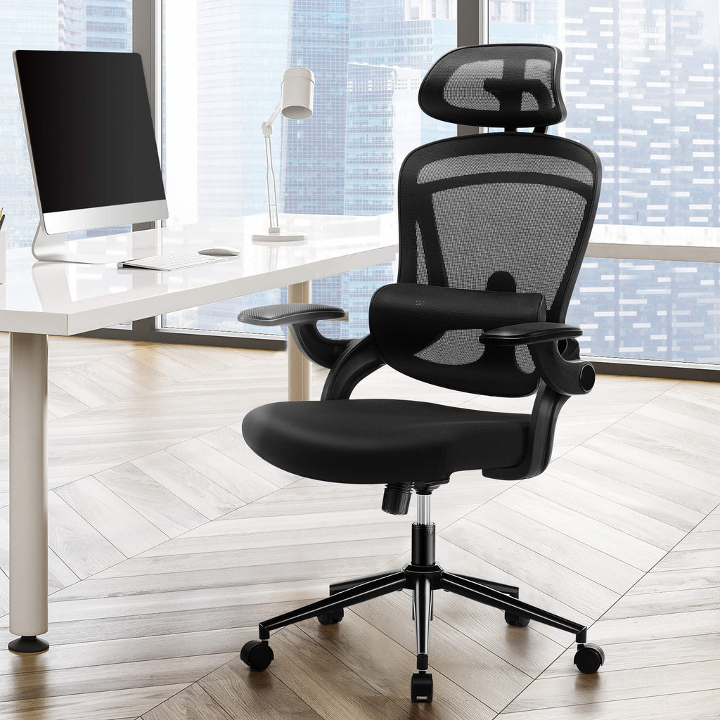 Office Chair 120° Tilt with Flip-Up Armrests for Offices