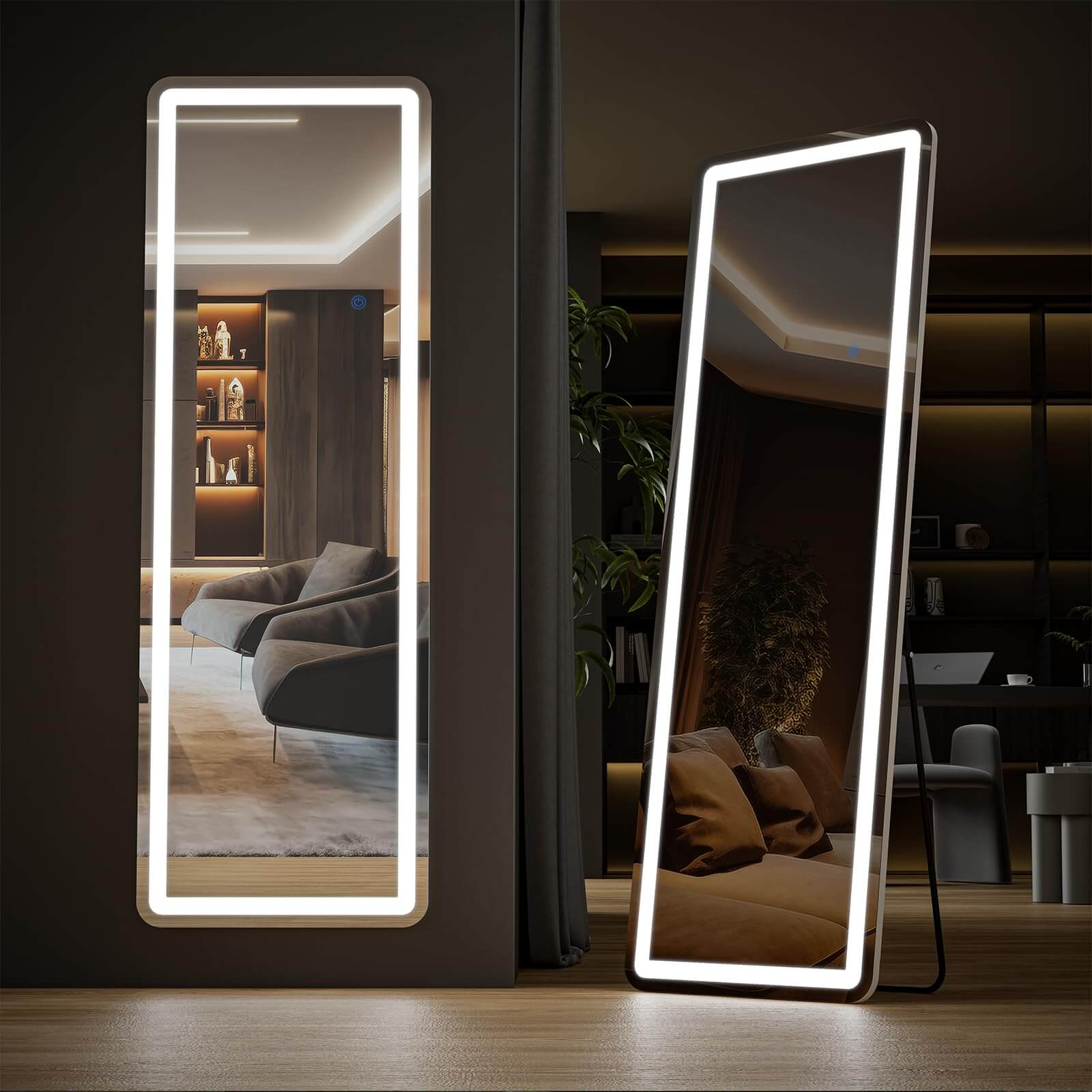 3-Color LED Illuminated Mirror for Indoors