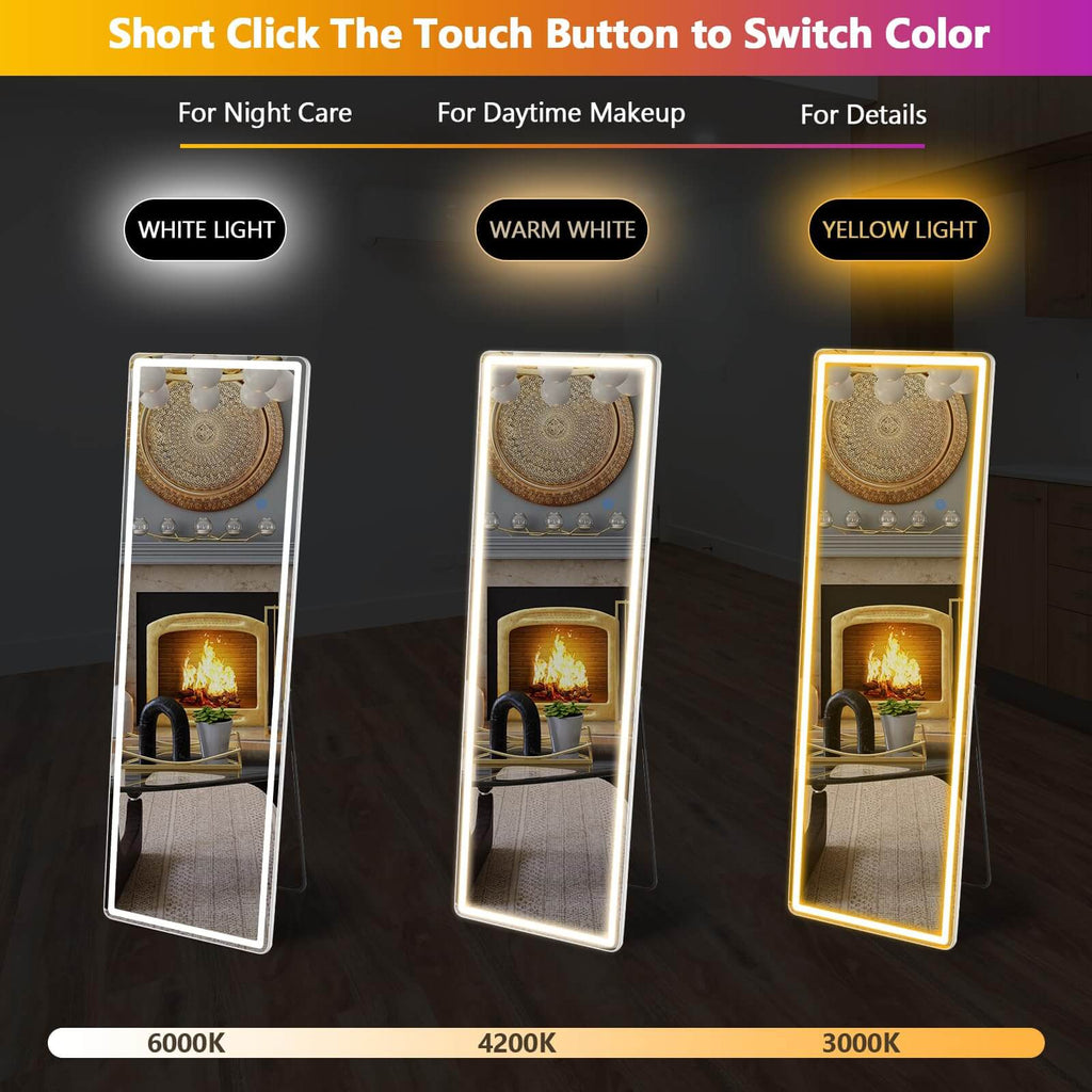 3-Color LED Illuminated Mirror for Indoors