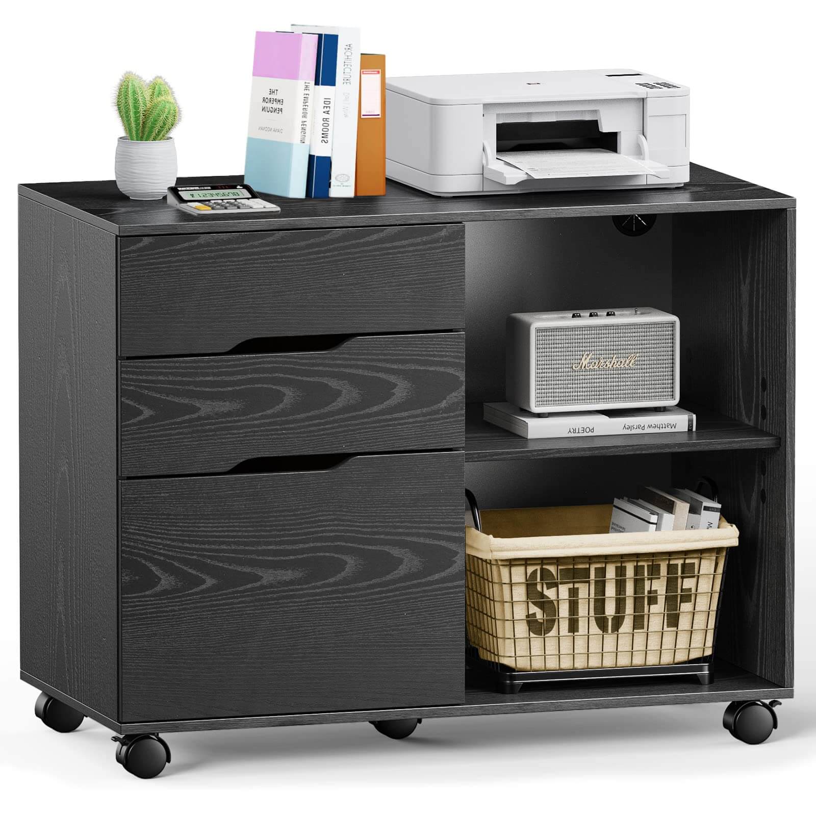 Filing Cabinet, 3 Drawer Rolling for Offices